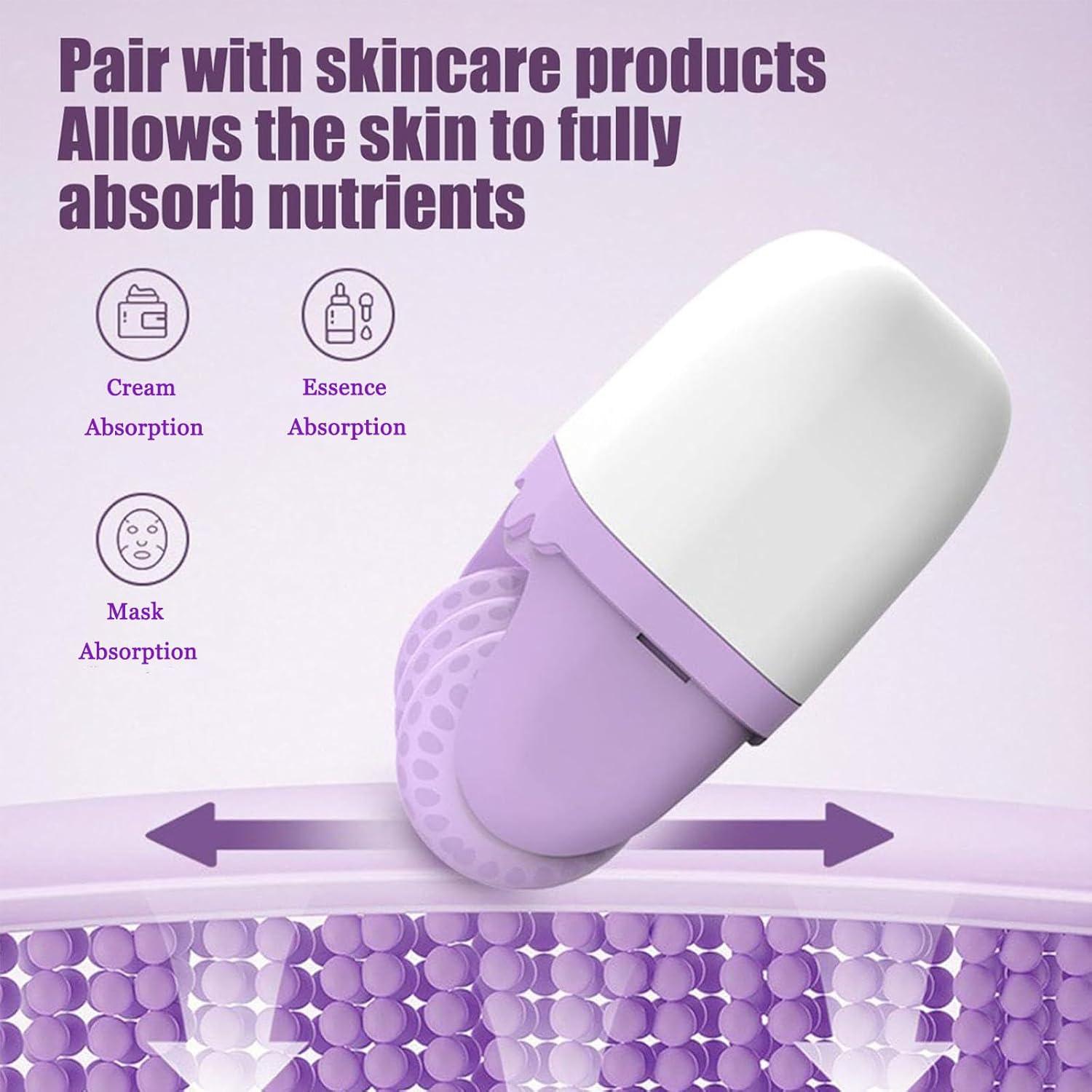 Rodillo de Hielo Facial KERYALELA 2 en 1 para Mujeres