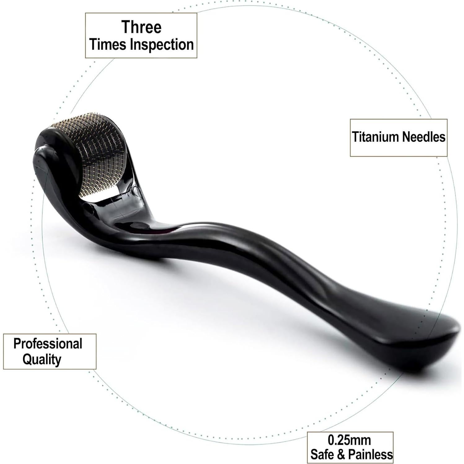 Rodillo Derma Microneedling Angel Kiss 0.25mm para Cara y Barba