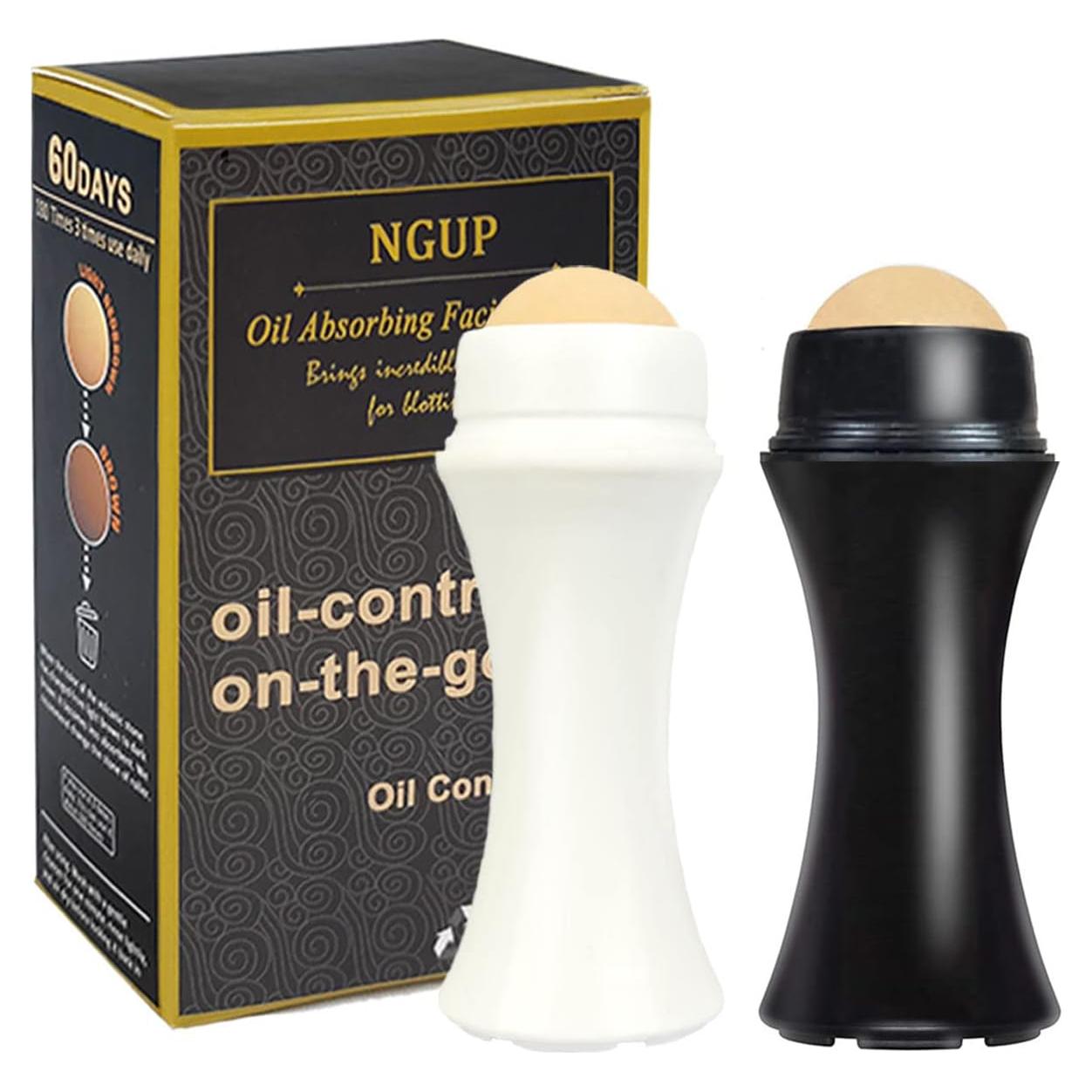 Rodillo Facial Volcánico NGUP 2 Pcs Absorbente de Aceite