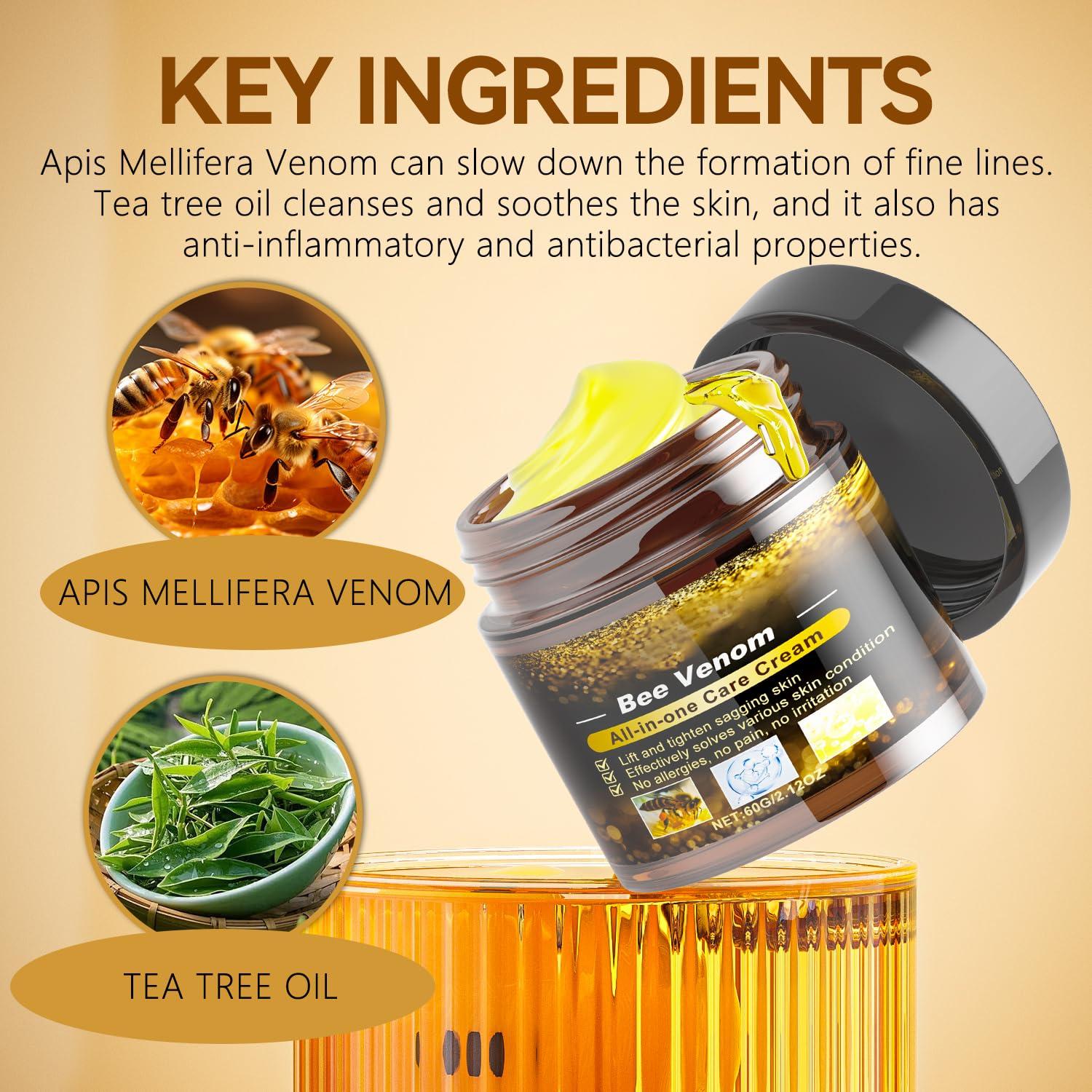 Crema Antienvejecimiento Veneno de Abeja Caderno Inteligente 60g