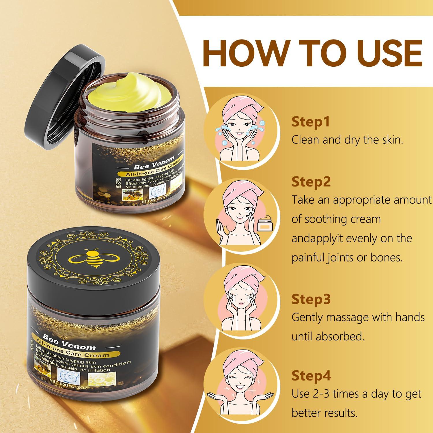 Crema Antienvejecimiento Veneno de Abeja Caderno Inteligente 60g