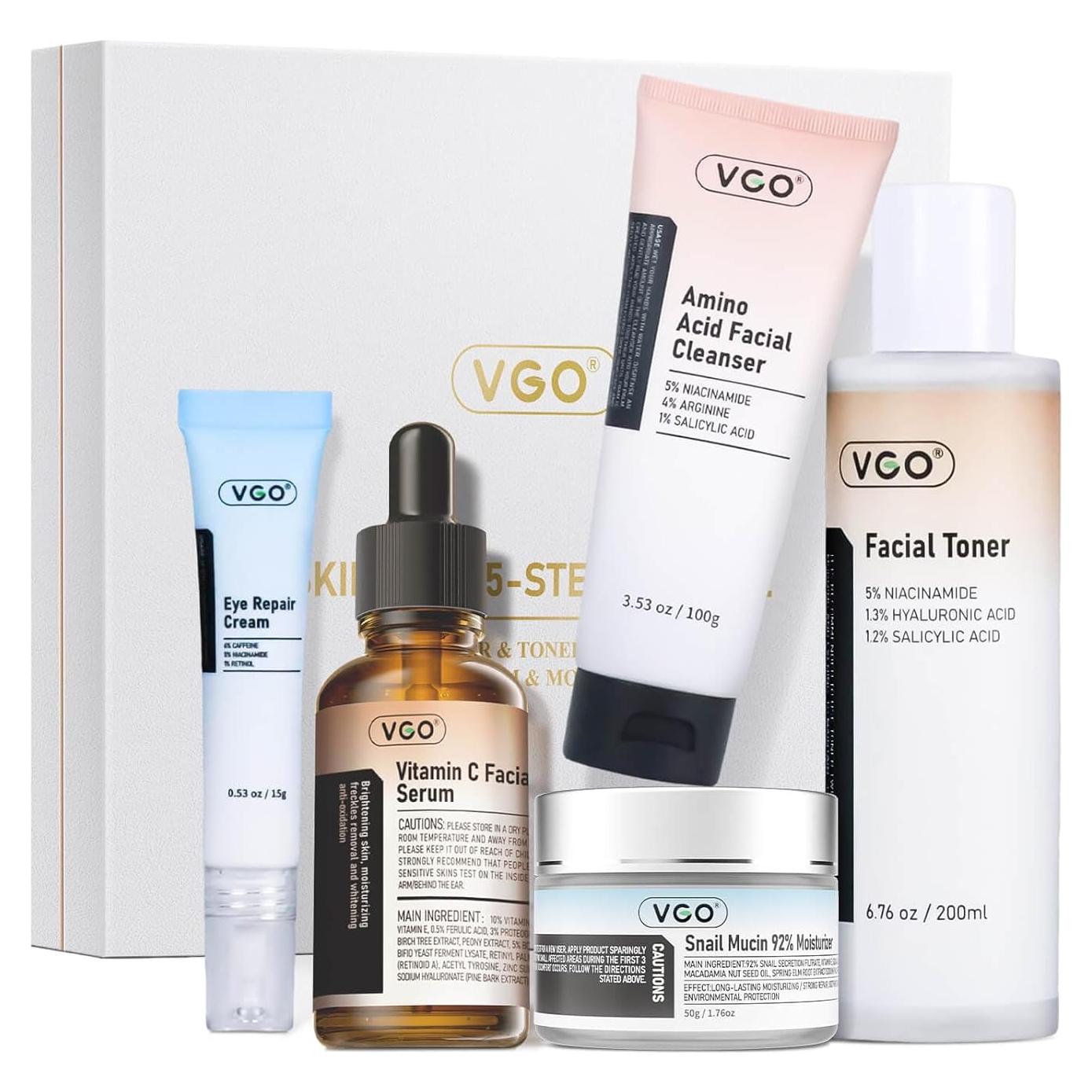 Kit de Cuidado de la Piel VGO 402.6 ml Hidratante Anti-Envejecimiento