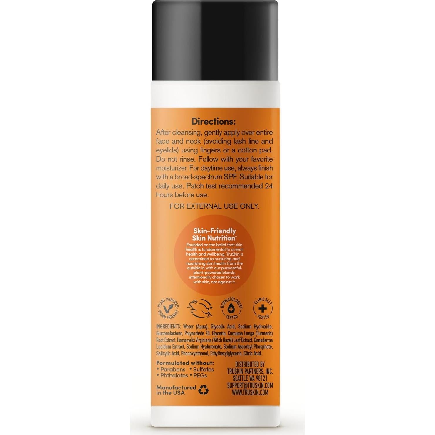 Exfoliante Líquido TruSkin BHA PHA AHA 124 ml - Suave y Nutritivo