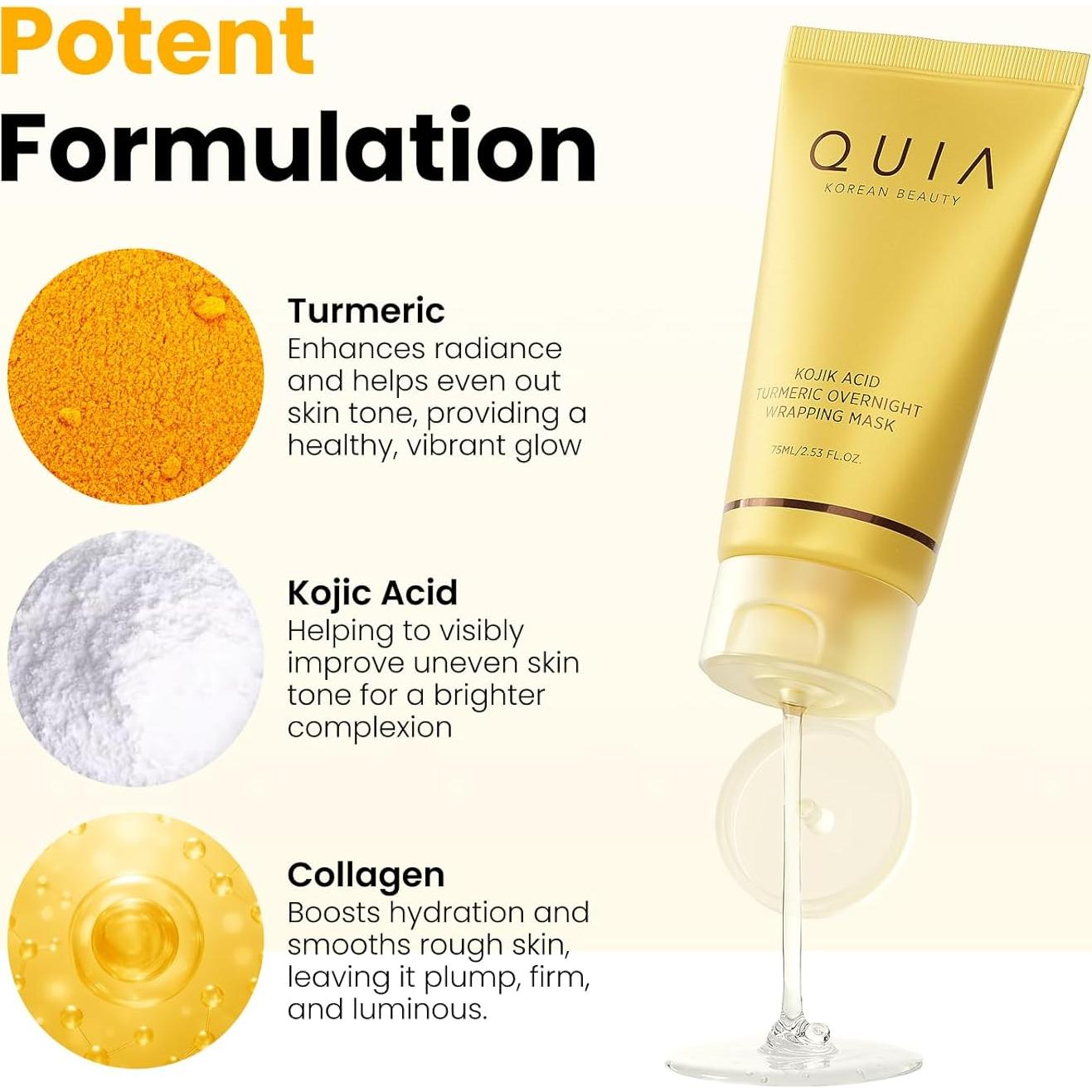 Máscara Hidratante Quia Beauty Cúrcuma 75ml - Piel Radiante