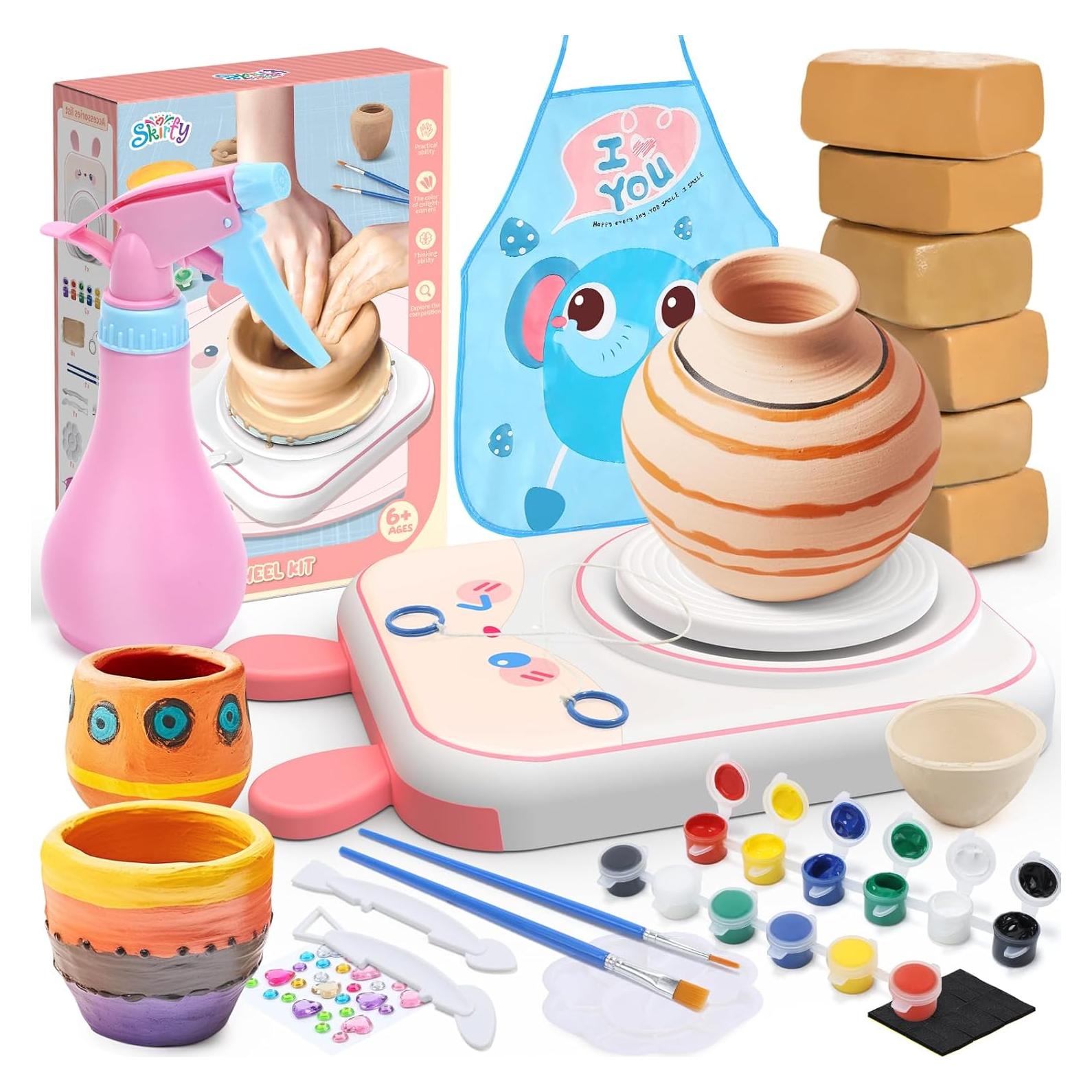 Kit de Rueda de Alfarería Skirfy para Niños 6-12 Años