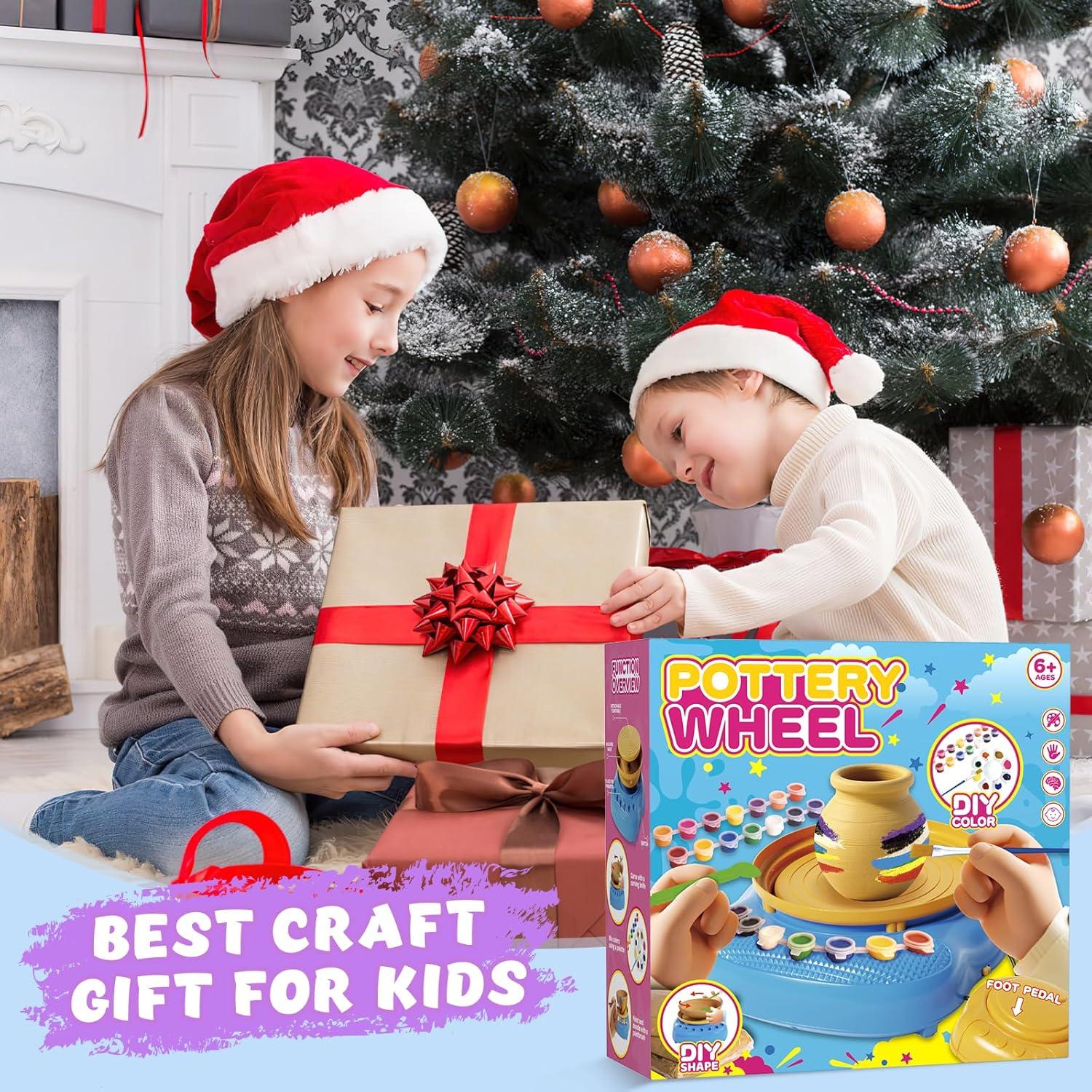 Rueda de Alfarería TingingYuli para Niños 8-12 Años Rosa/Púrpura