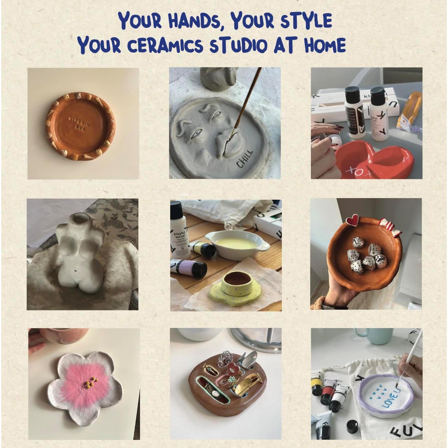 Kit de Cerámica KLAYFUL 3kg Arcilla Secada al Aire con Herramientas