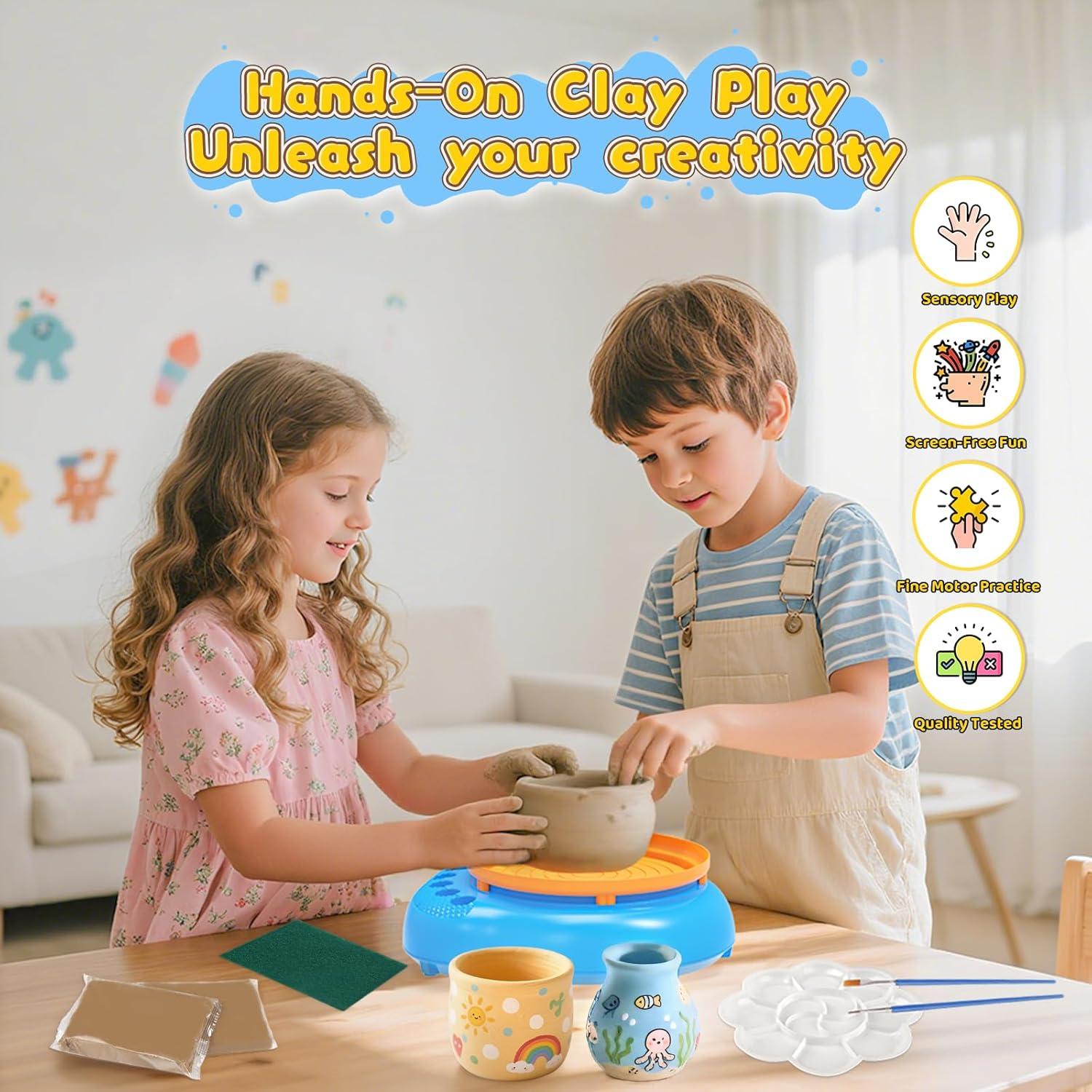 Torno de Alfarería Weilim PAMT712 - Kit Completo para Niños 6+