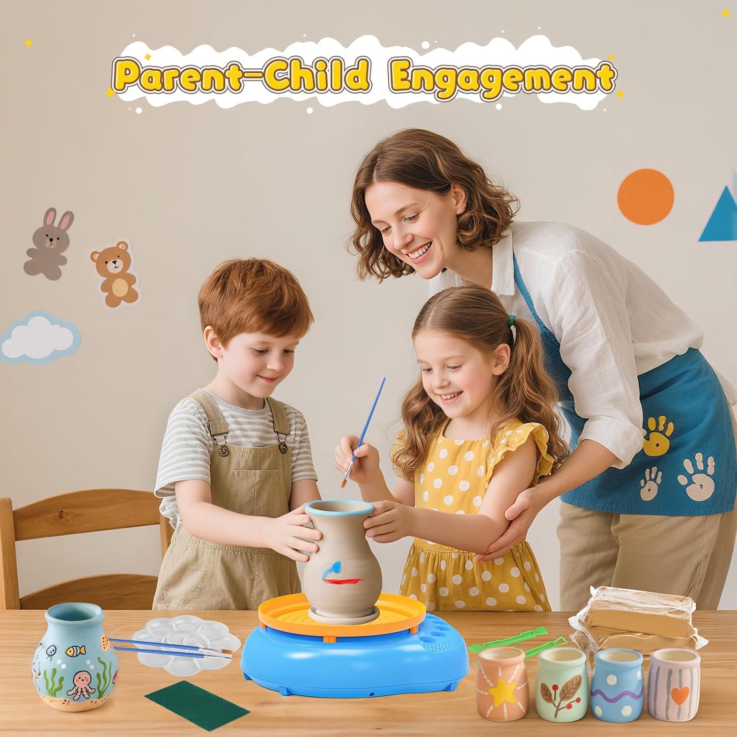 Torno de Alfarería Weilim PAMT712 - Kit Completo para Niños 6+