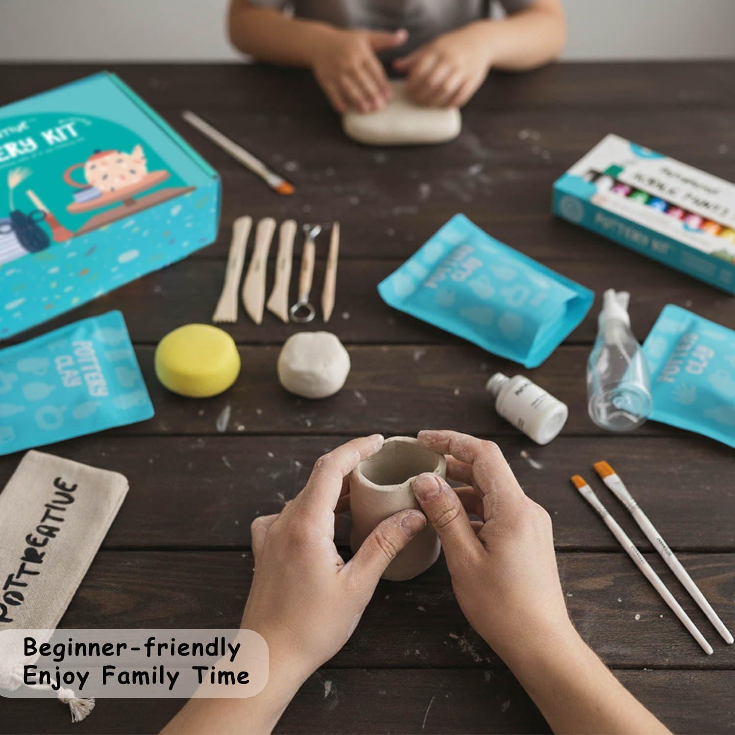 Kit de Arcilla Secada al Aire MCOOH 2 kg con Pinturas y Herramientas