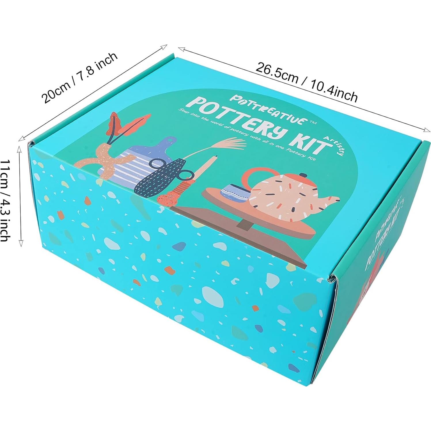 Kit de Arcilla Secada al Aire MCOOH 2 kg con Pinturas y Herramientas