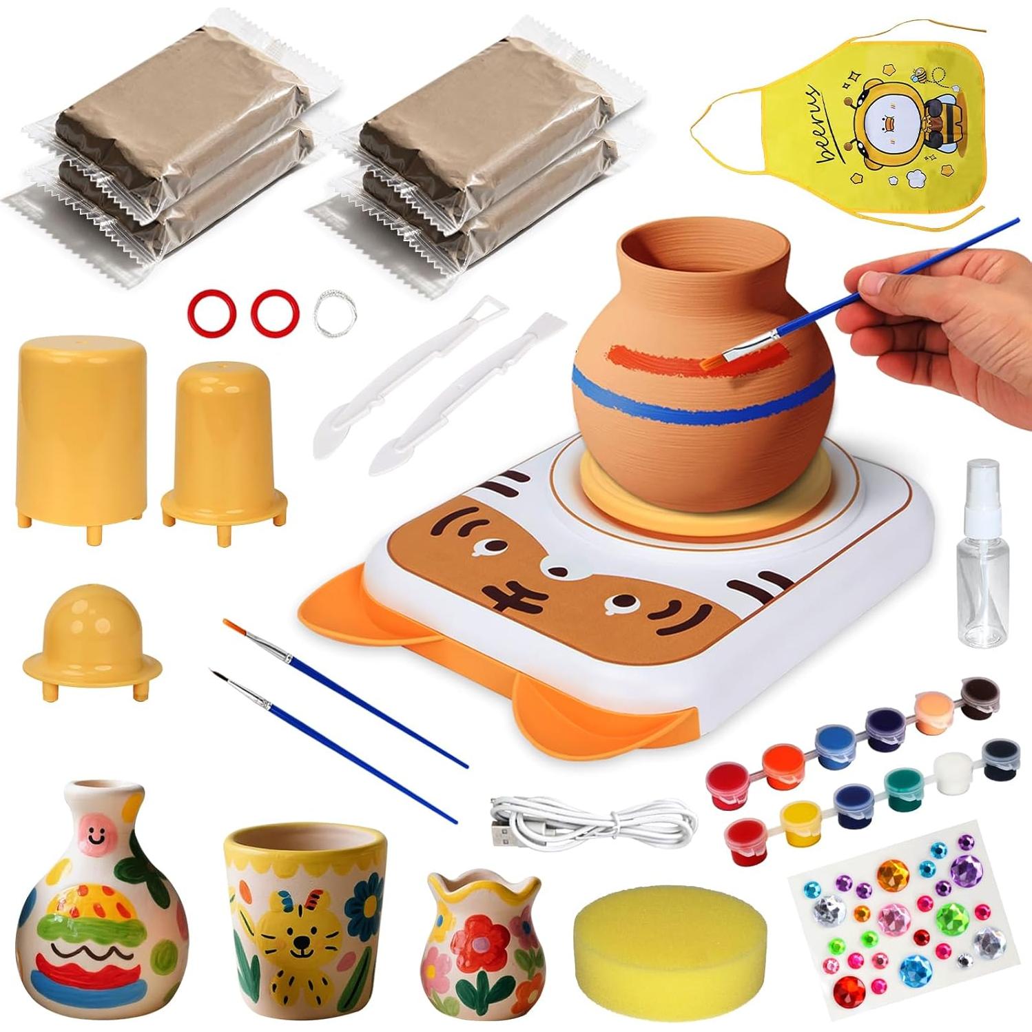 Torno de Alfarería Eléctrico YOOIU PW-001T para Niños 6+