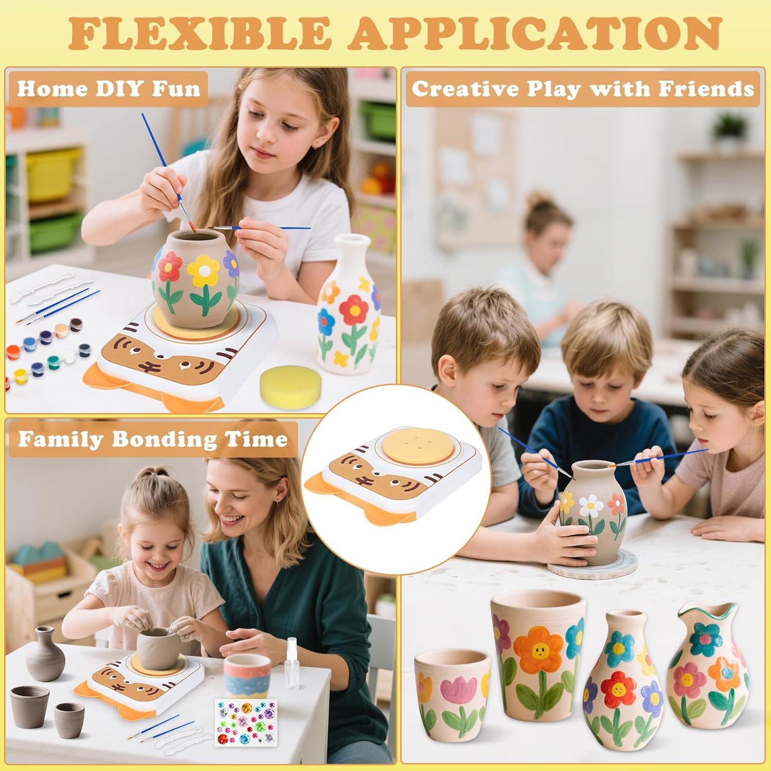 Torno de Alfarería Eléctrico YOOIU PW-001T para Niños 6+