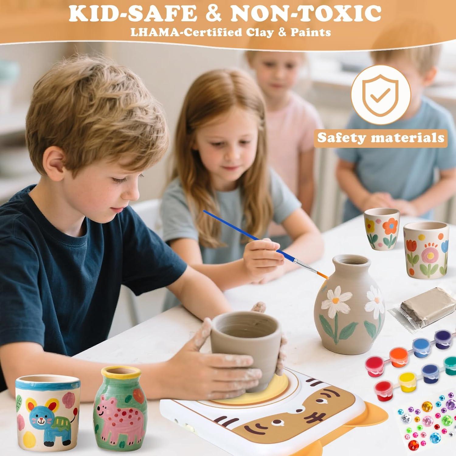 Torno de Alfarería Eléctrico YOOIU PW-001T para Niños 6+