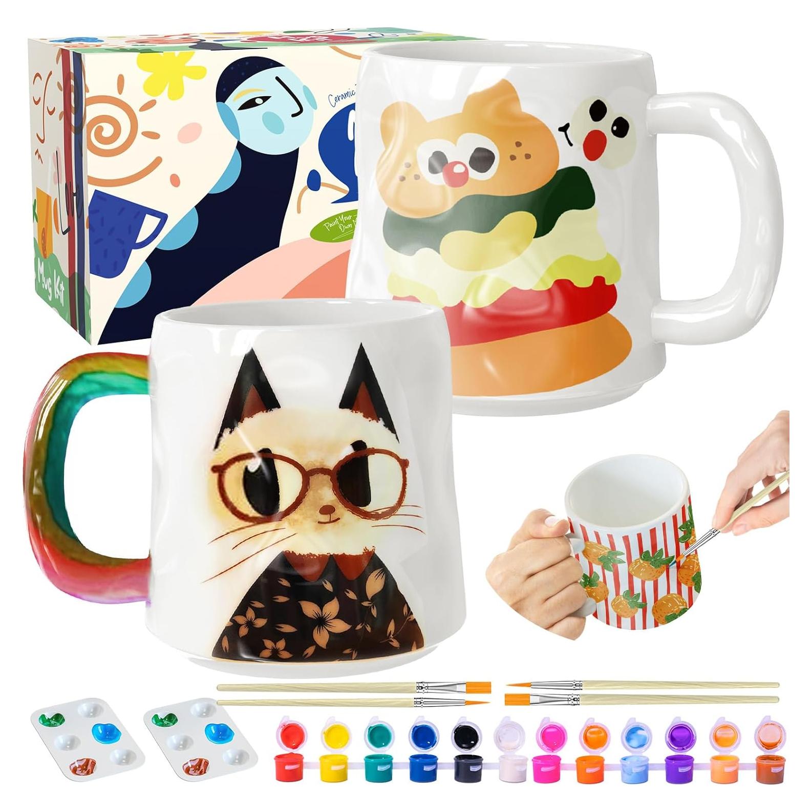 Juego de Pintura Cerámica Roaxkois para Tazas - DIY Creativo