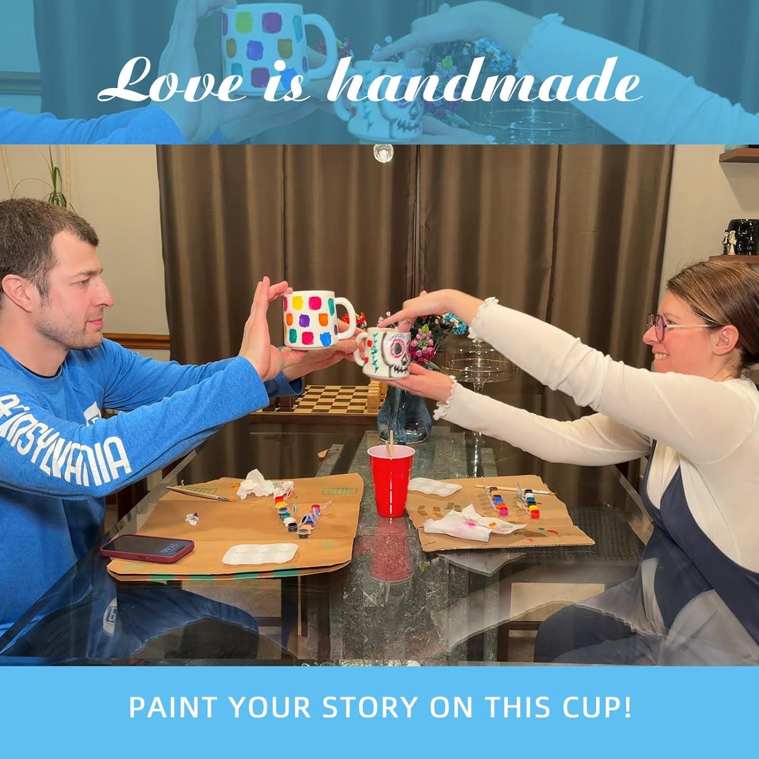 Juego de Pintura Cerámica Roaxkois para Tazas - DIY Creativo