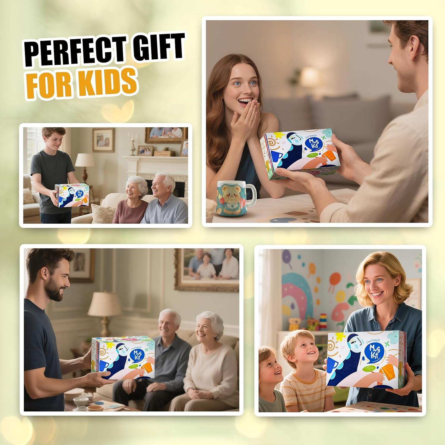 Juego de Pintura Cerámica Roaxkois para Tazas - DIY Creativo