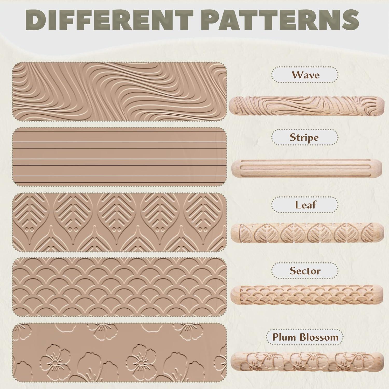 Kit de herramientas de cerámica 11 piezas Krbnk - Rodillos, sellos y formadores