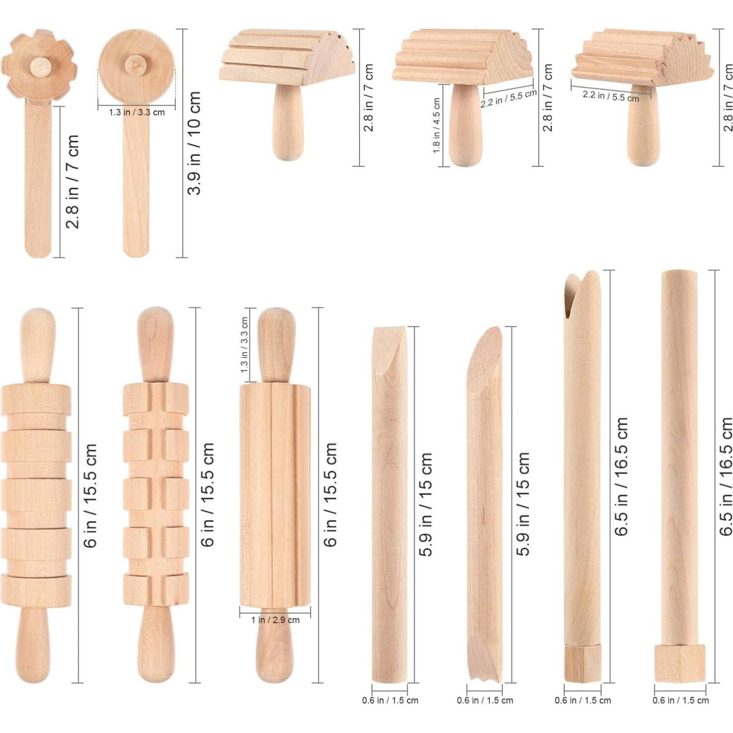 Kit de Herramientas de Arcilla de Madera NUOBESTY 12 Piezas