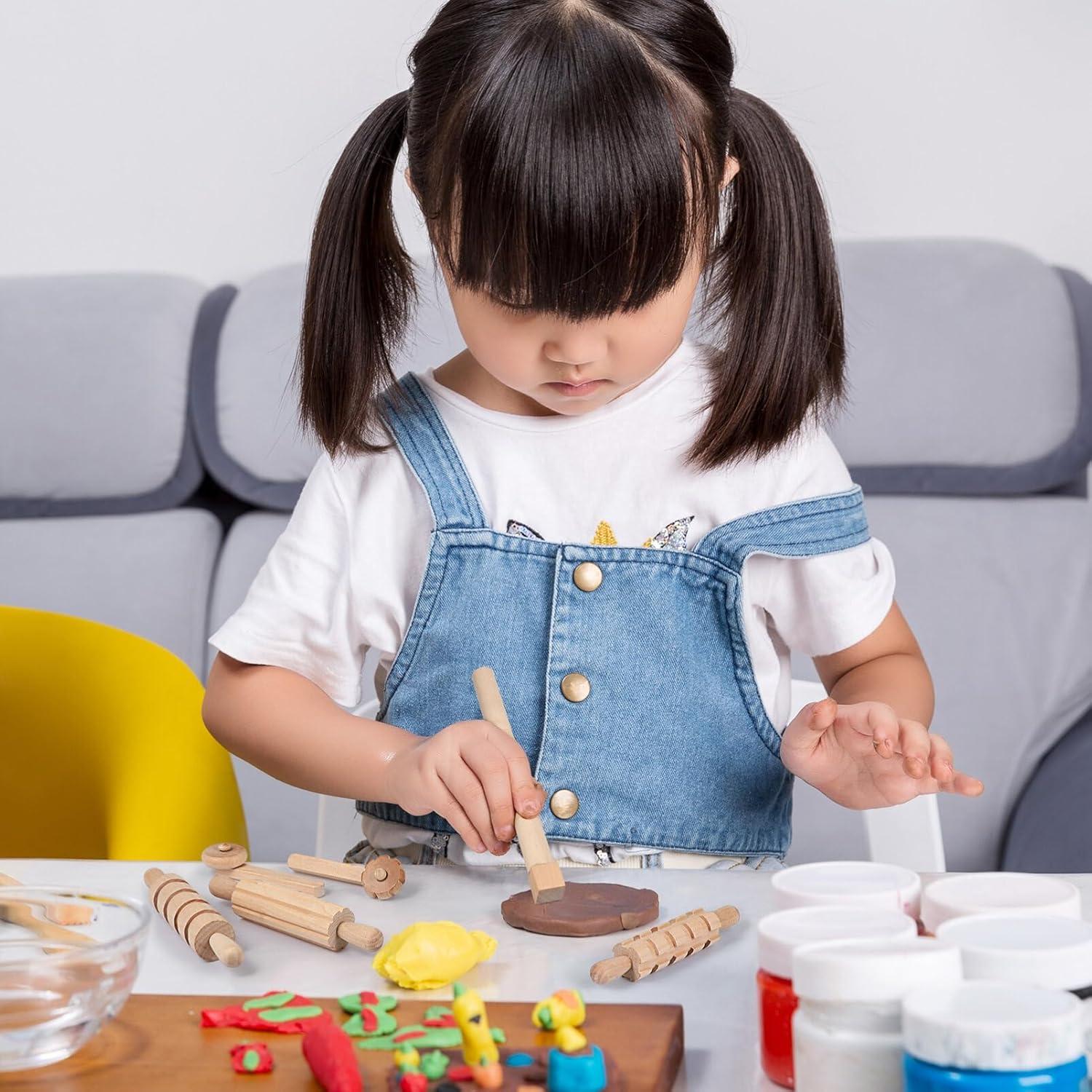 Kit de Herramientas de Arcilla de Madera NUOBESTY 12 Piezas