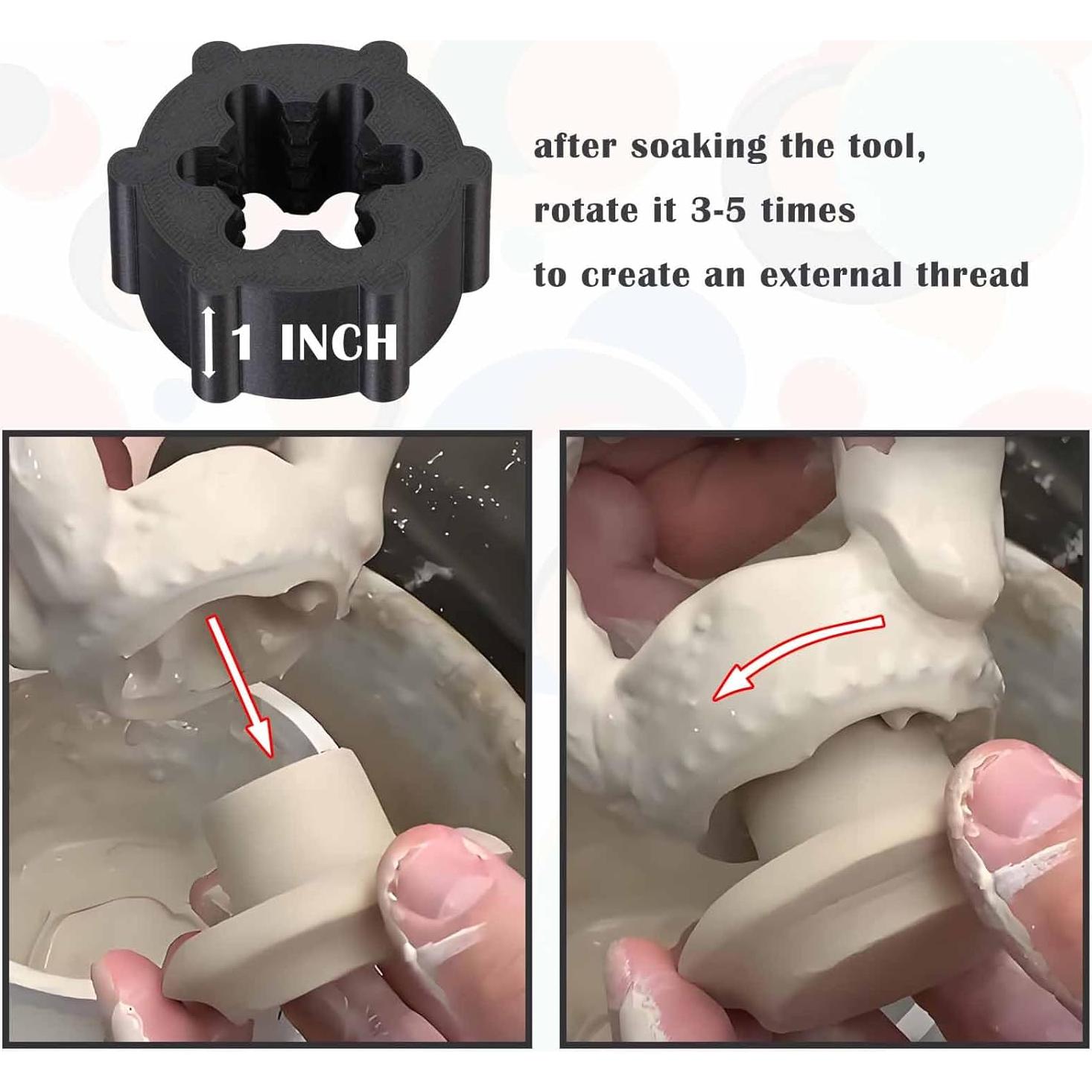 Kits de Hacer Hilos de Arcilla ARSTBETY 1 cm Negro Obsidiana