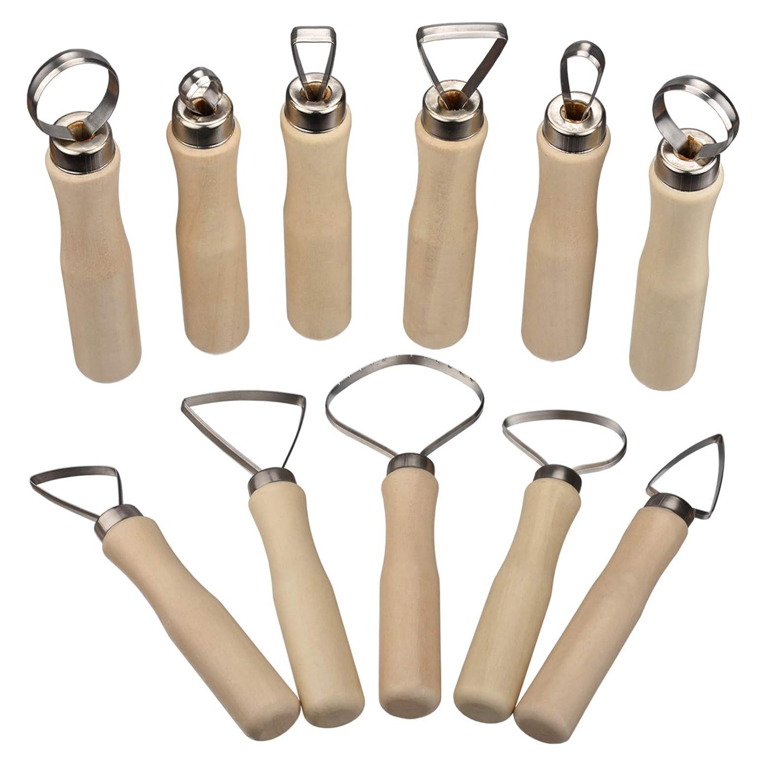 Kit de herramientas de escultura Meuxan - 11 piezas de acero y madera