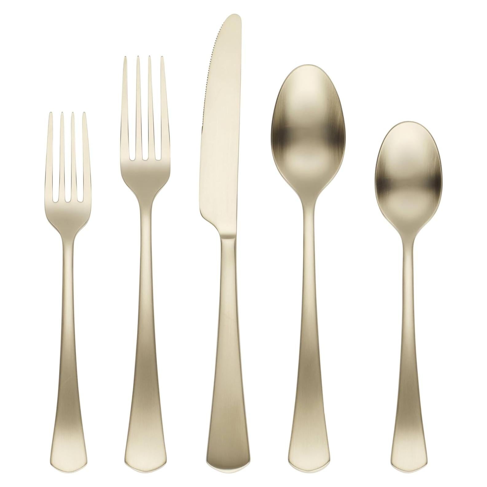 Set de Cubiertos de Acero Inoxidable 20 Piezas Cambridge Champagne