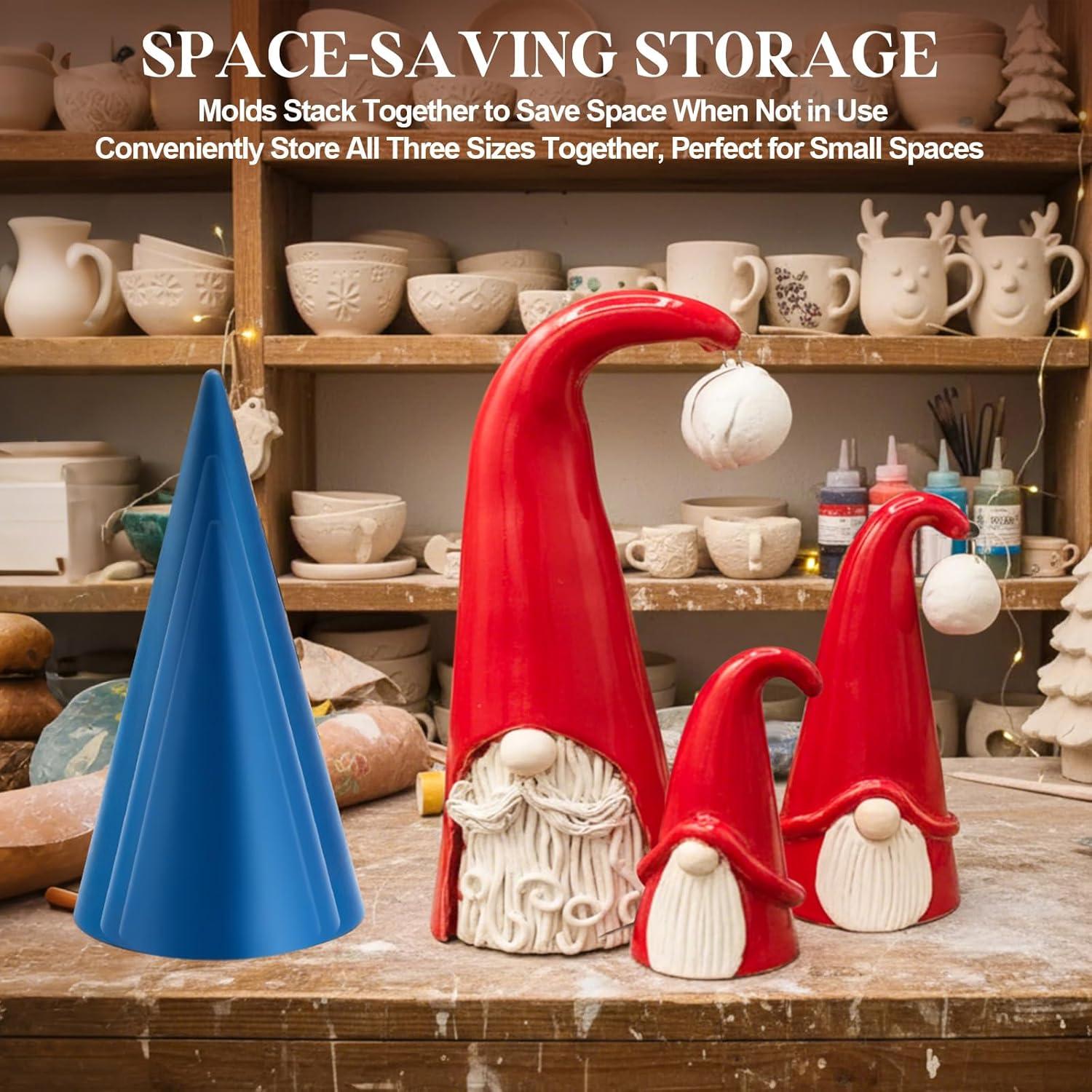 Moldes de Cerámica Cono Gersoniel 3 Tamaños para Navidad