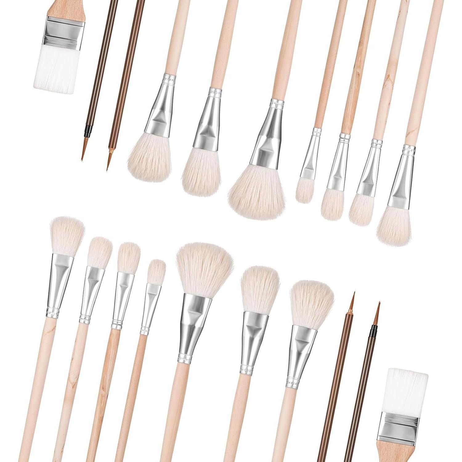 Set de 10 Pinceles de Cerámica Qianyu para Acuarela y Esmalte