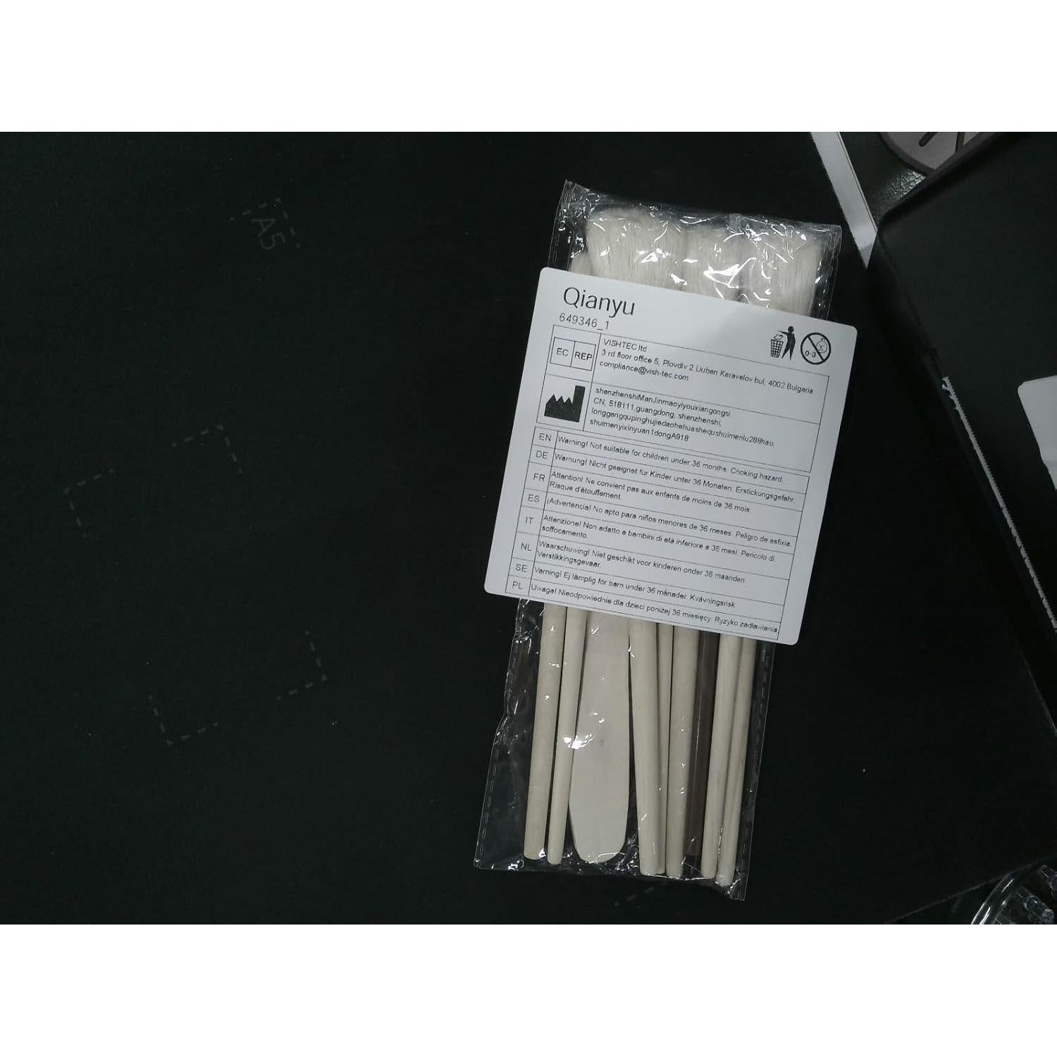 Set de 10 Pinceles de Cerámica Qianyu para Acuarela y Esmalte