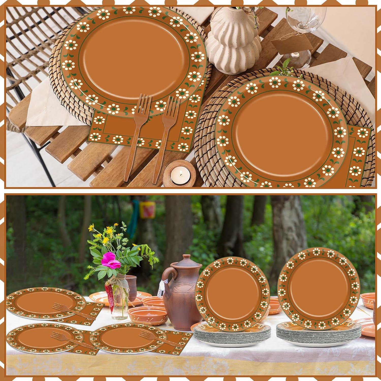 Juego de Vajilla Mexicana 96 Piezas CHUNNIN para 24 Invitados