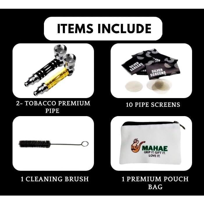 Kit de Pipa de Tabaco Tradicional MAHAE - 2 Piezas Portátil
