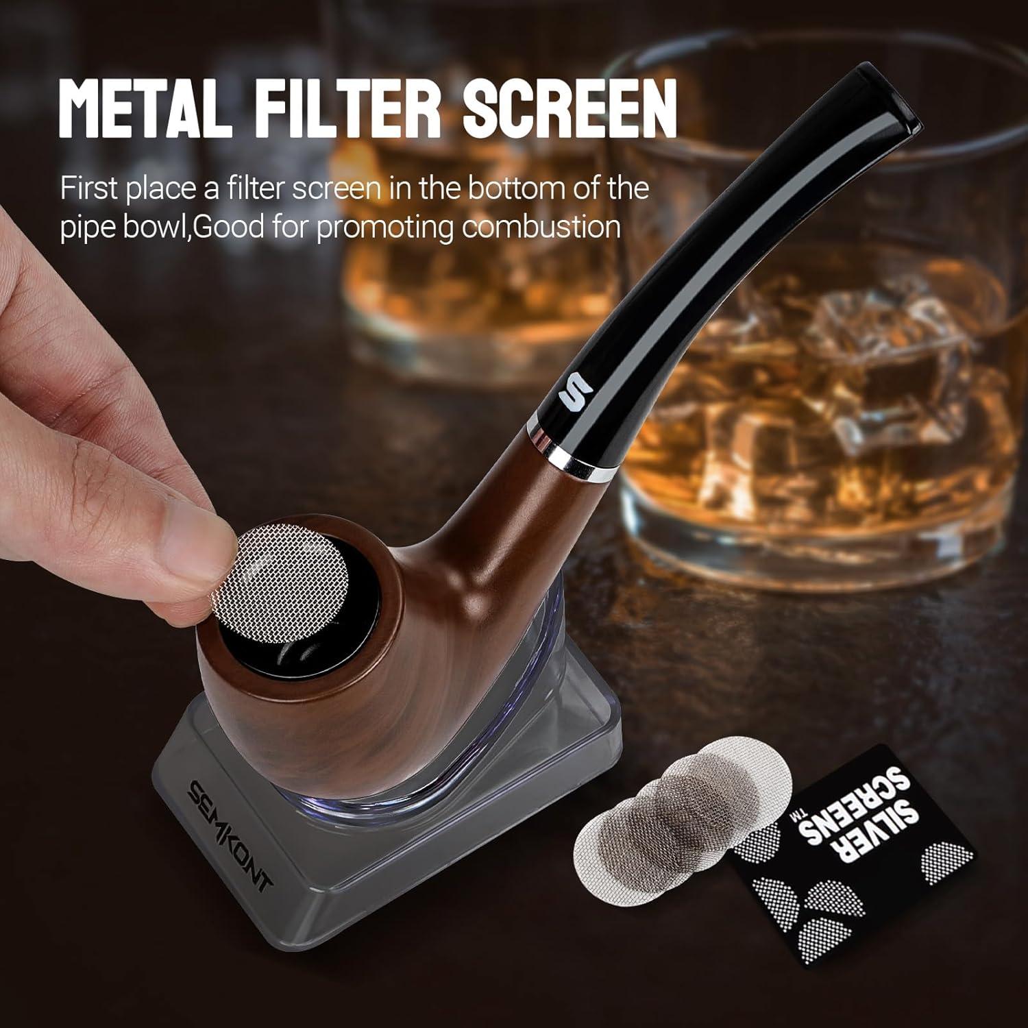 Juego de Pipas de Tabaco SEMKONT con Accesorios y Soporte