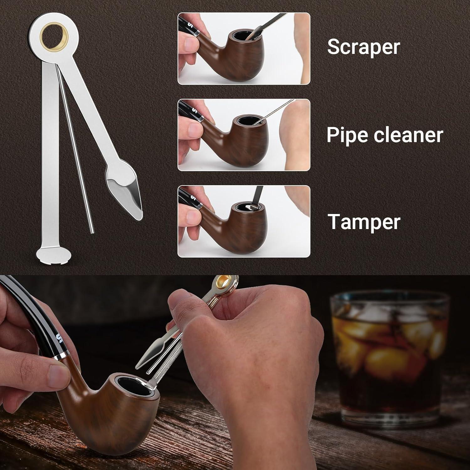 Juego de Pipas de Tabaco SEMKONT con Accesorios y Soporte