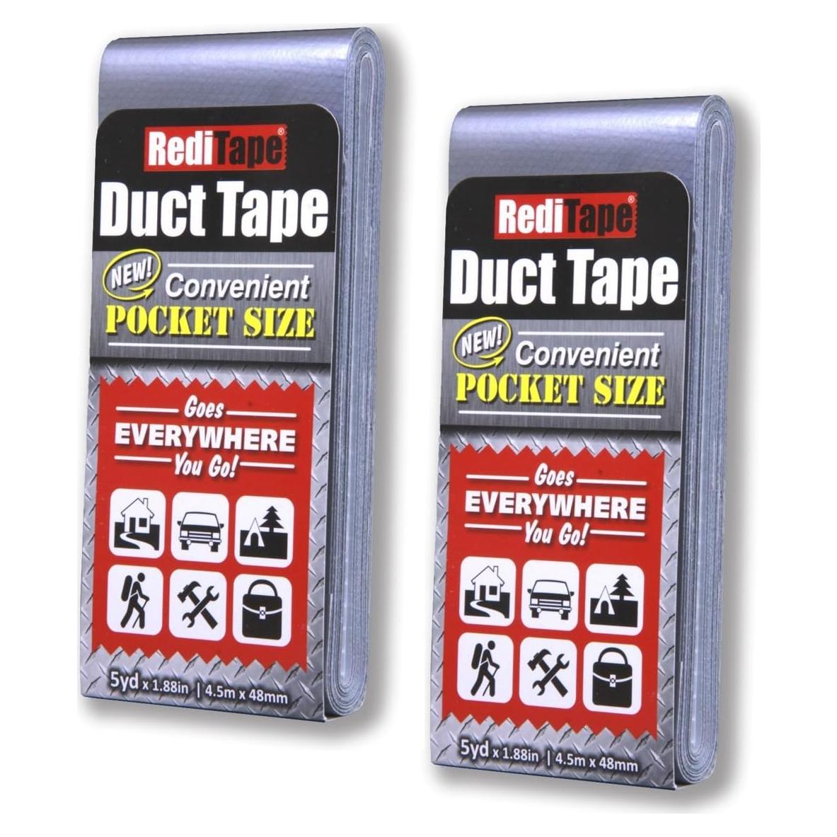 Cinta Adhesiva Compacta RediTape 2-Pack 9.14m Plata