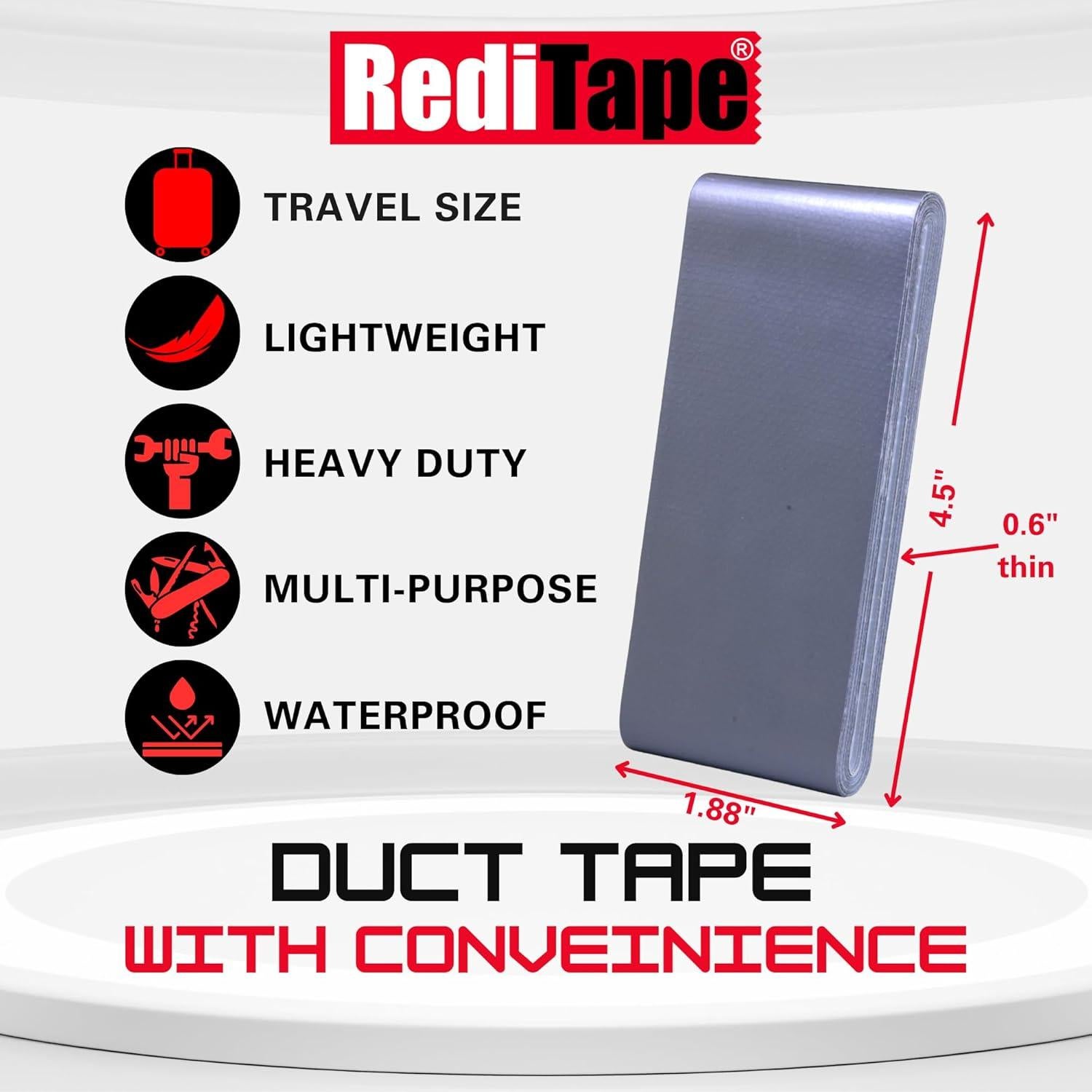 Cinta Adhesiva Compacta RediTape 2-Pack 9.14m Plata