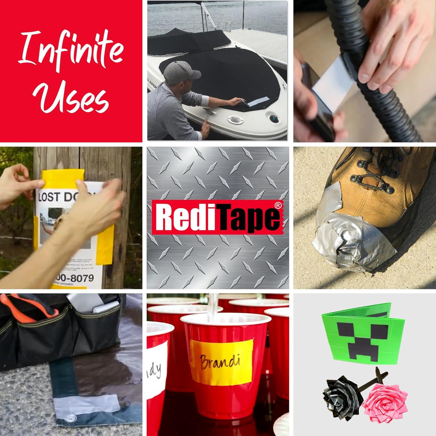 Cinta Adhesiva Compacta RediTape 2-Pack 9.14m Plata