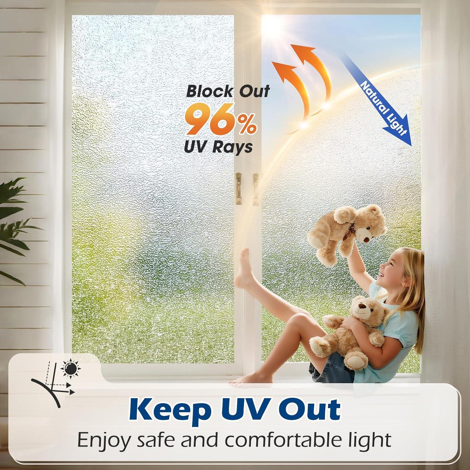 Película de Ventana Esmerilada Borskyn 114.8x800 cm Bloquea UV