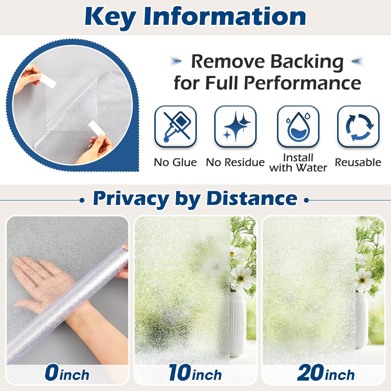 Película de Ventana Esmerilada Borskyn 114.8x800 cm Bloquea UV