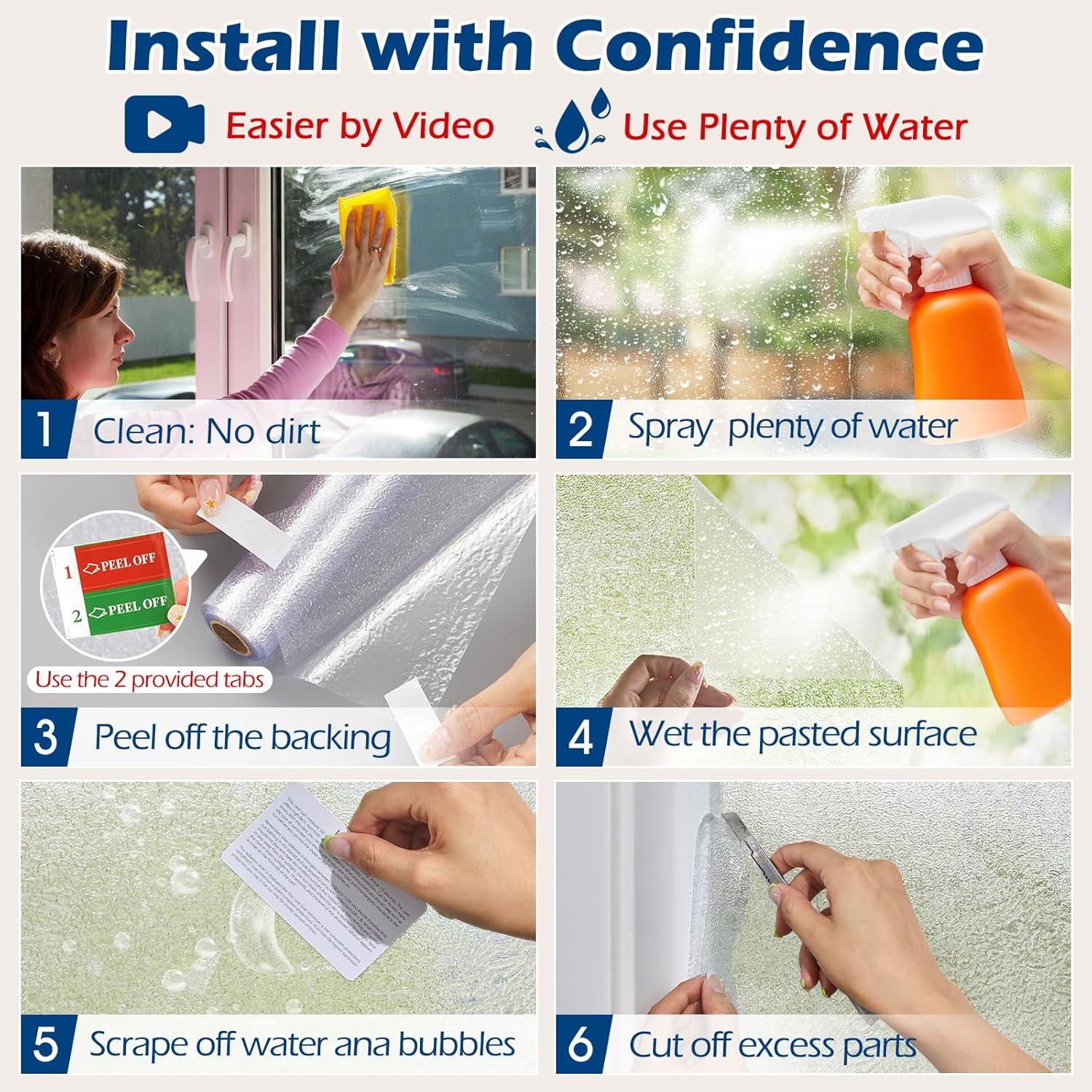 Película de Ventana Esmerilada Borskyn 114.8x800 cm Bloquea UV