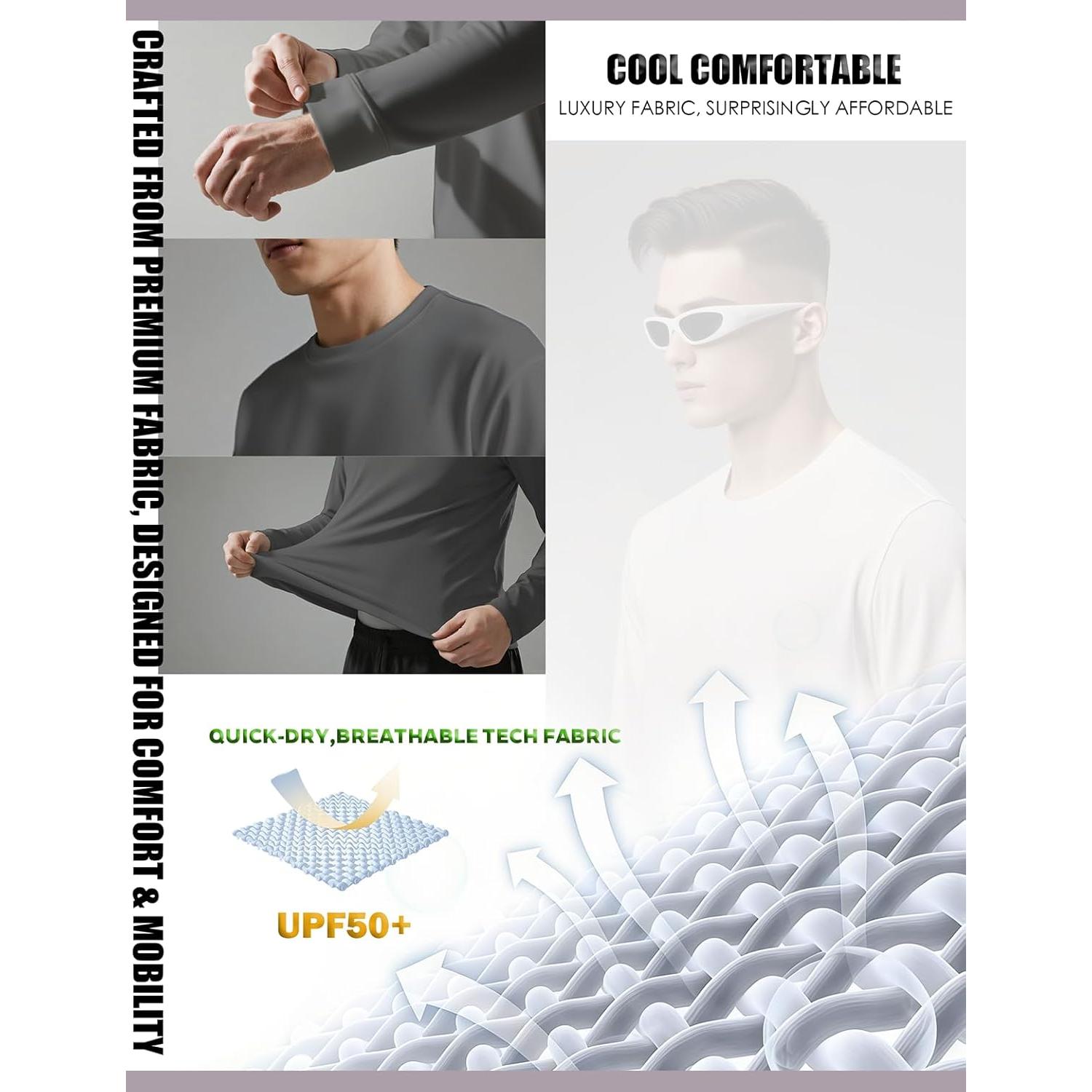 Camisa Rash Guard Dri Fit Hombre UPF 50+ Gris XX-Large