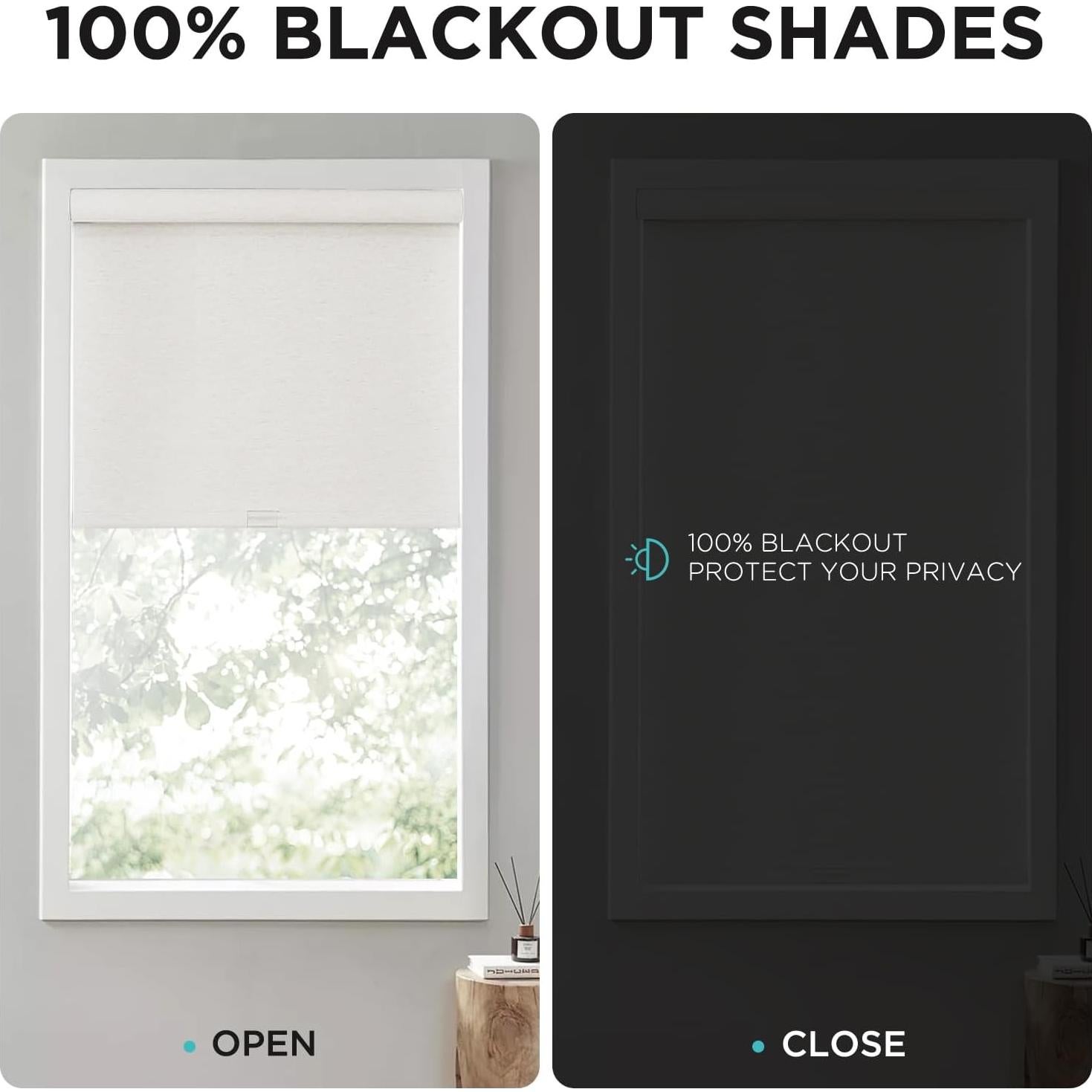 Persiana Enrollable Opaca Joydeco 119.38x182.88 cm Blanco Crema