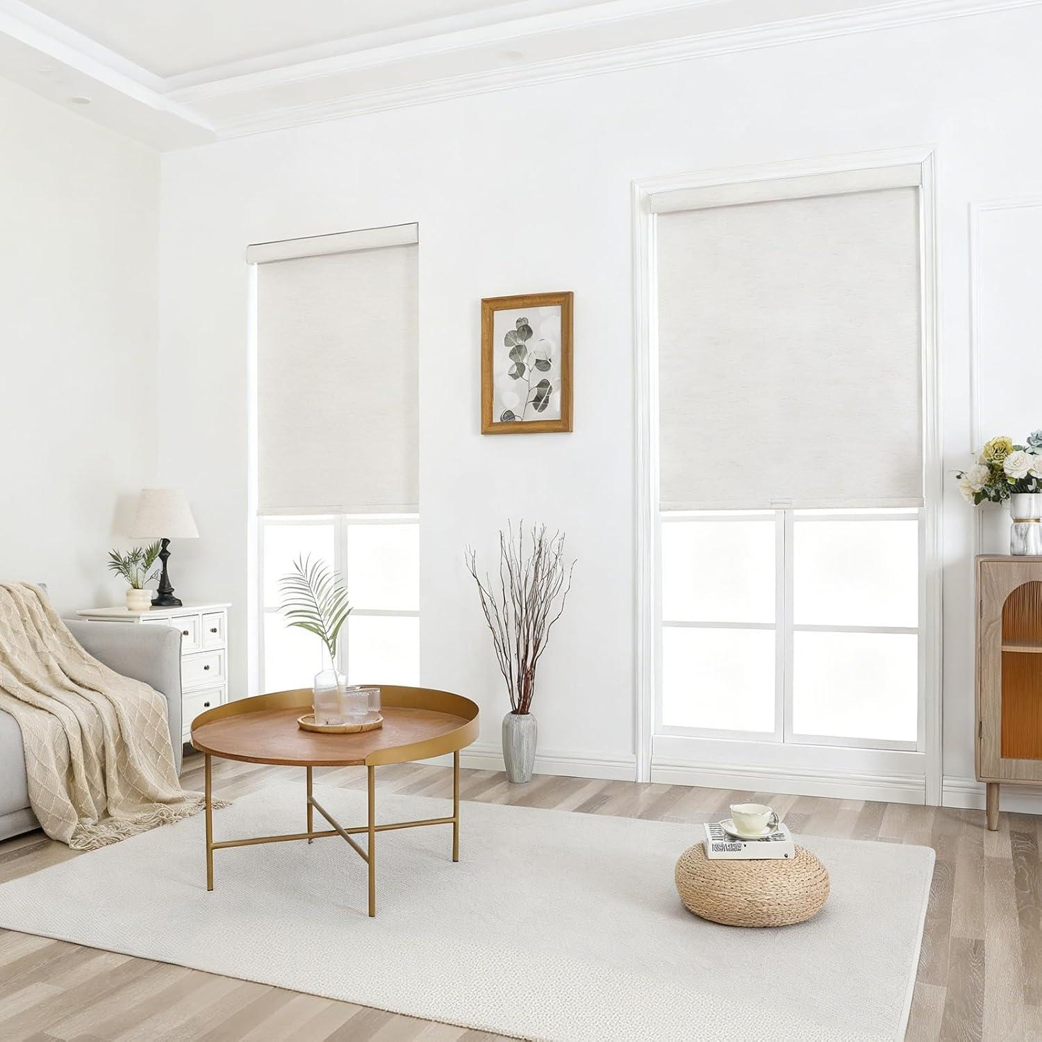 Persiana Enrollable Opaca Joydeco 119.38x182.88 cm Blanco Crema