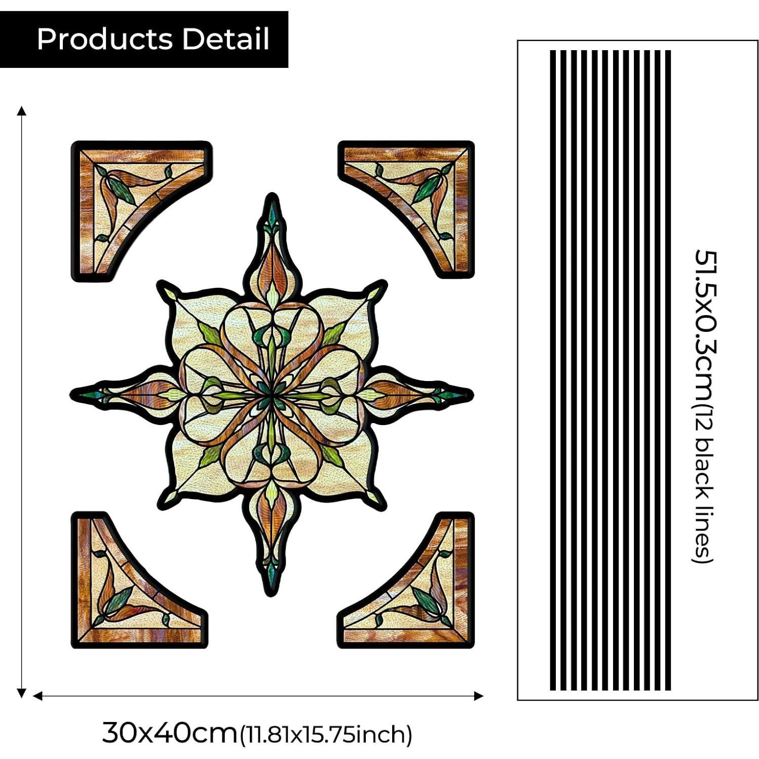 Calcomanía de Ventana ADD.HERES 30x40 cm Luz Estrellada Ámbar