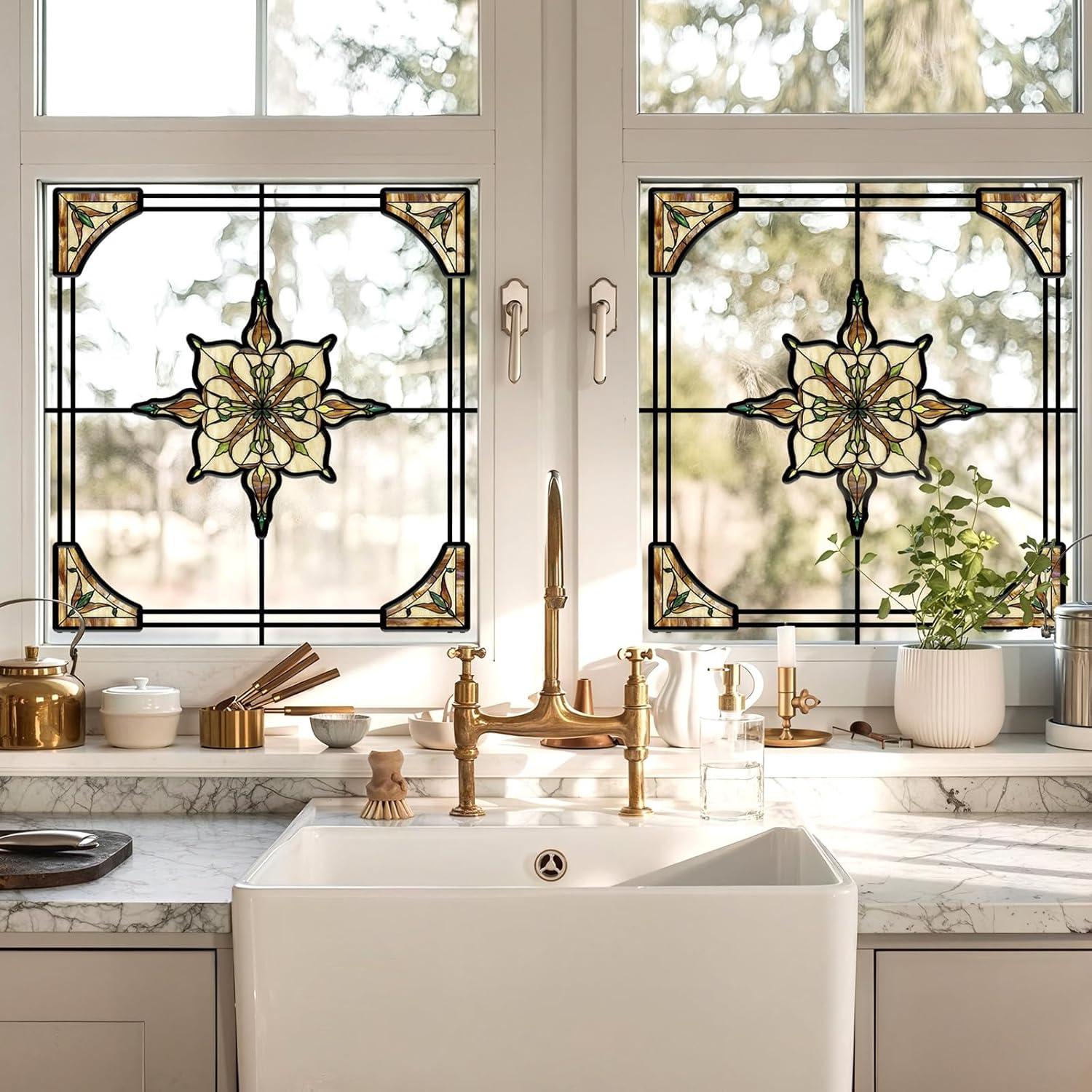 Calcomanía de Ventana ADD.HERES 30x40 cm Luz Estrellada Ámbar