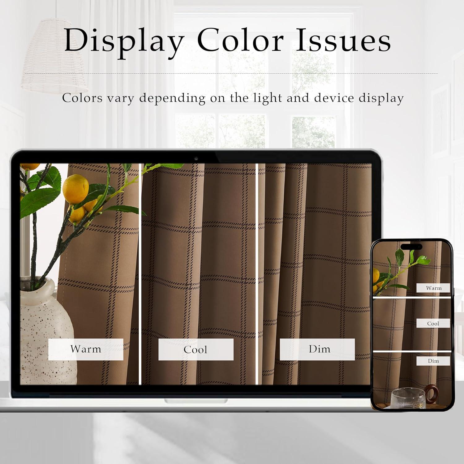 Cortinas de Oscurecimiento Total KGORGE 52x84 Lino Cuadros