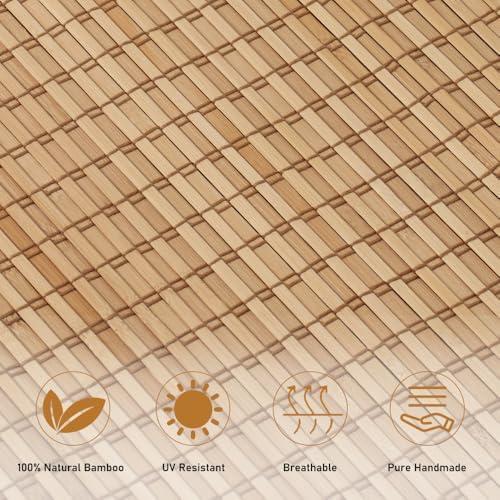 Persianas Romanas Inalámbricas SEEYE de Bambú Carbonizado 83.82x162.56cm