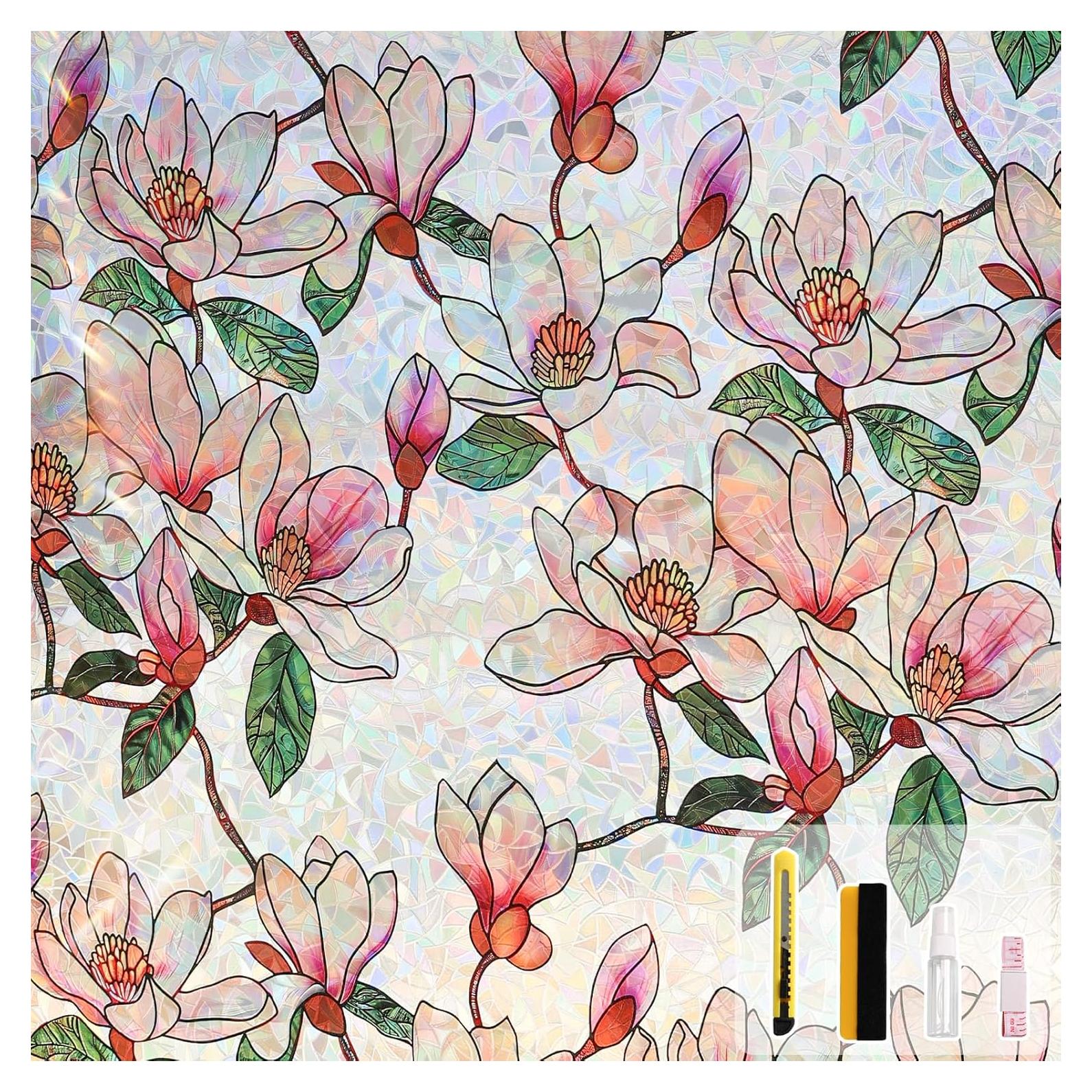 Película de Privacidad Kromapolis 90x400 cm Floral Magnolia