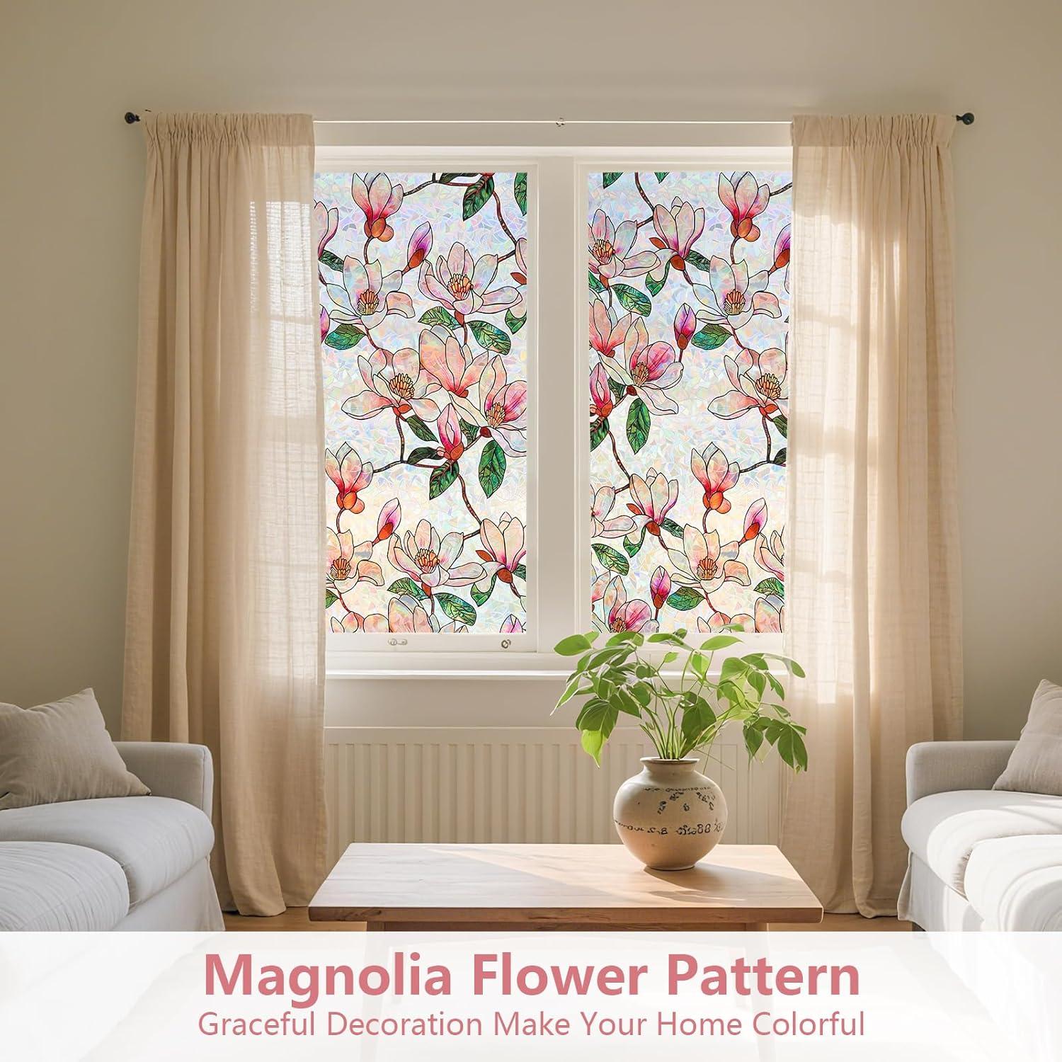 Película de Privacidad Kromapolis 90x400 cm Floral Magnolia