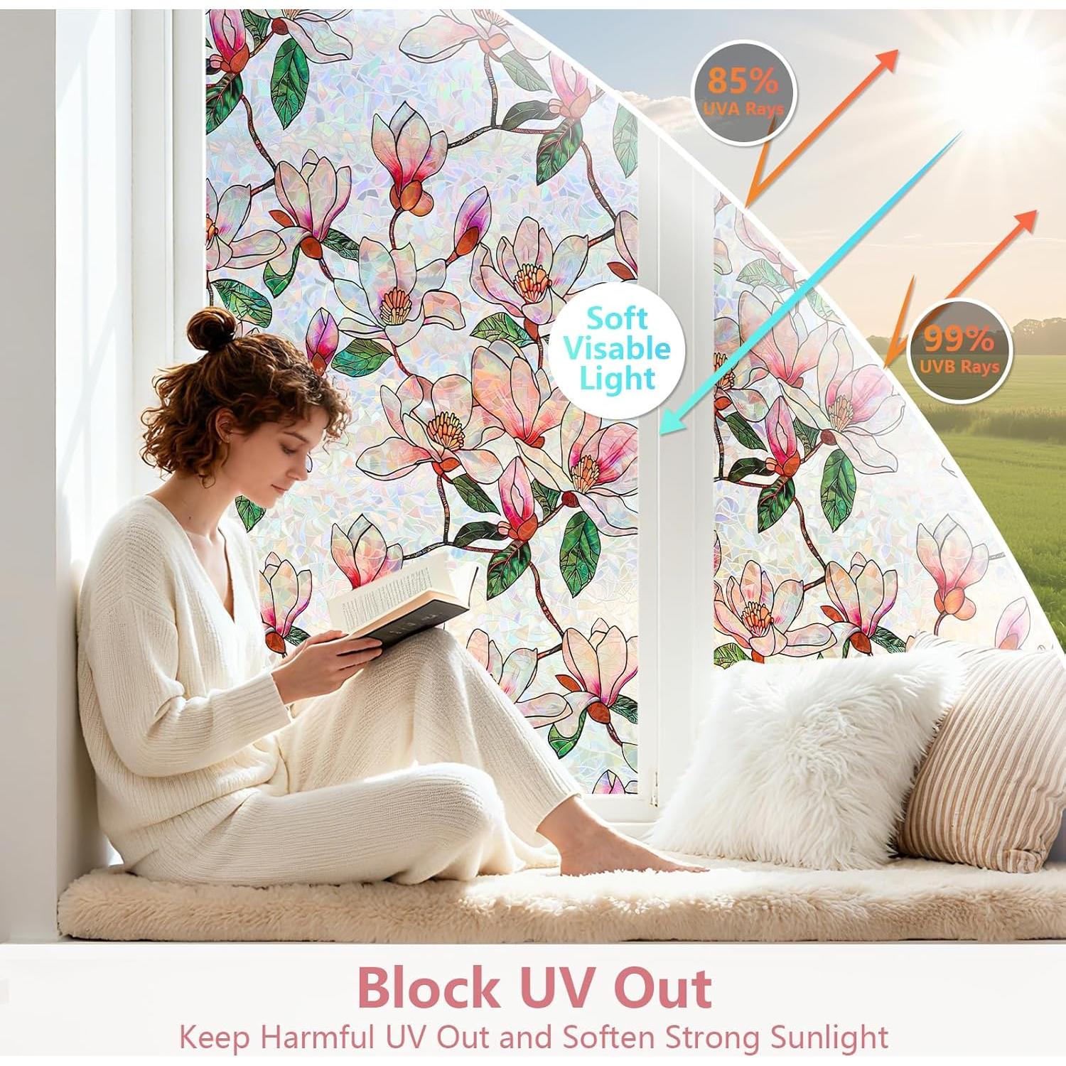 Película de Privacidad Kromapolis 90x400 cm Floral Magnolia